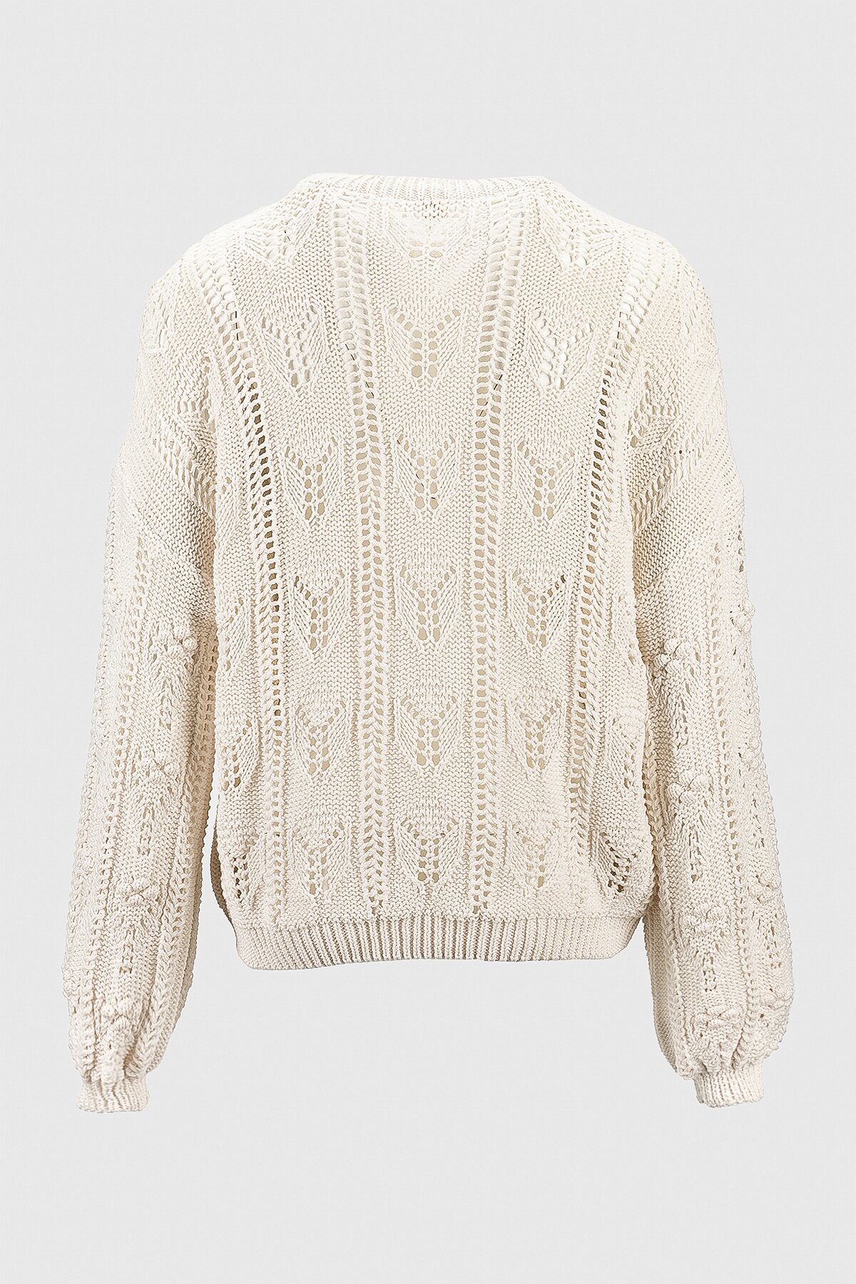 Джемпер однотонний жіночий Femme 2022 One Size Молочний (2000990221407D)  Фото №8