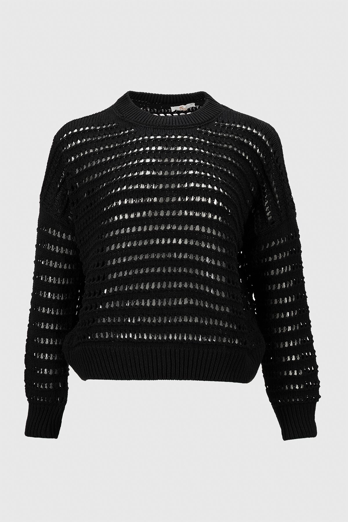 Джемпер однотонный женский Femme 2024 One Size Черный (2000990221469D)  Фото №5