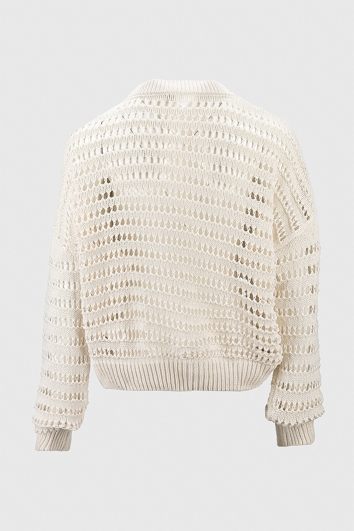 Джемпер однотонный женский Femme 2024 One Size Молочный (2000990221452D)  Фото №8