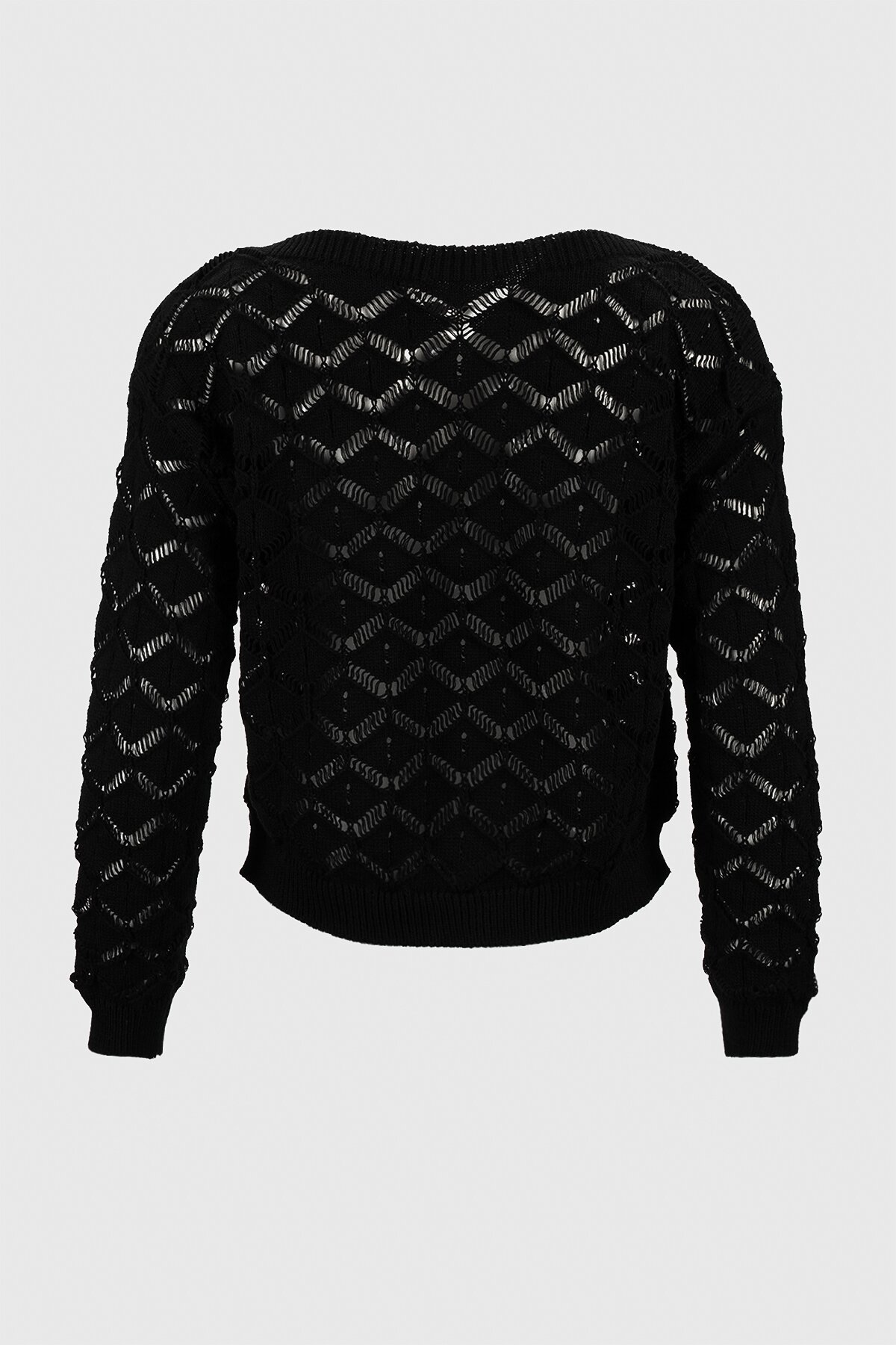 Джемпер однотонний жіночий Femme 2025 One Size Чорний (2000990221513D)  Фото №9