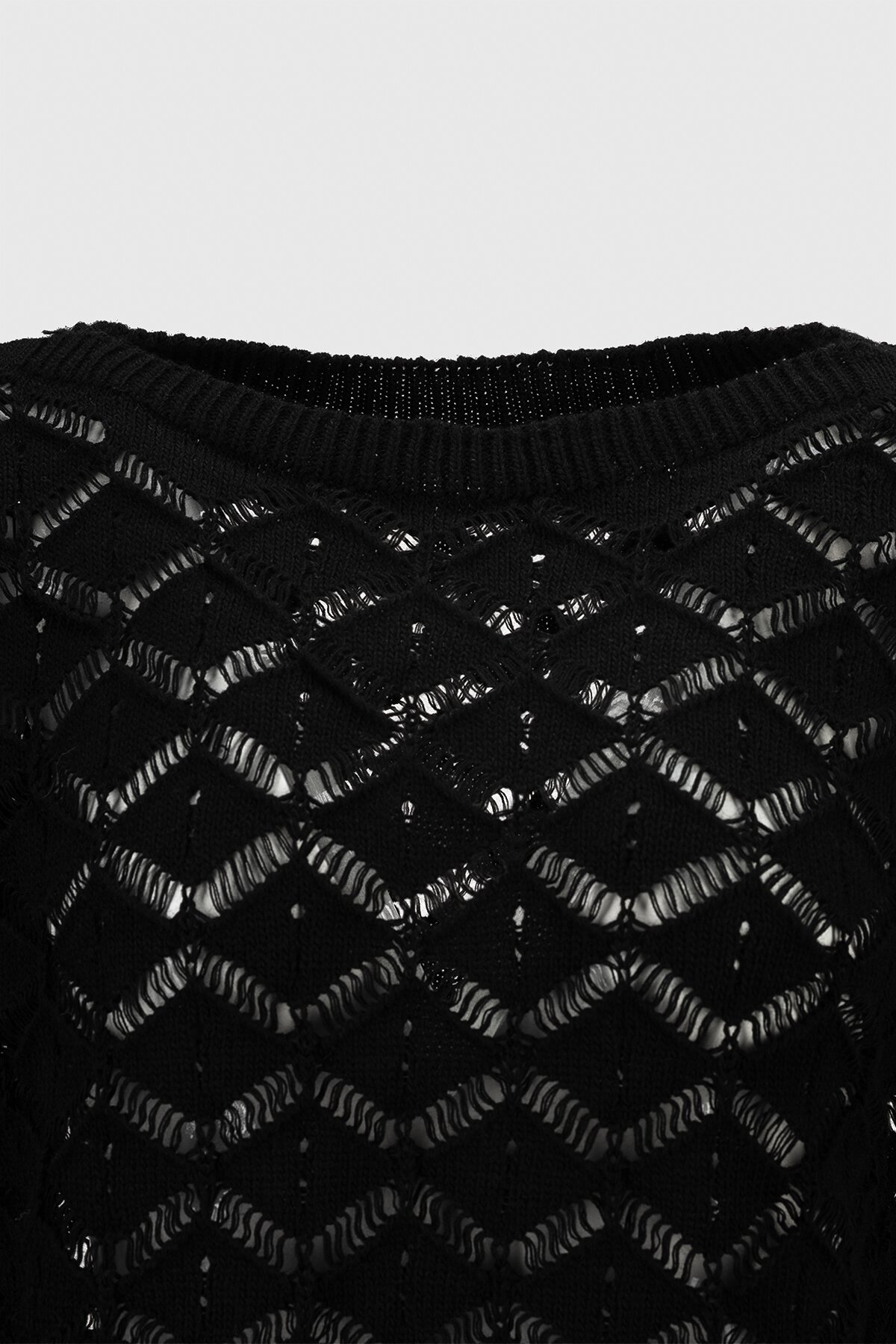 Джемпер однотонний жіночий Femme 2025 One Size Чорний (2000990221513D)  Фото №8