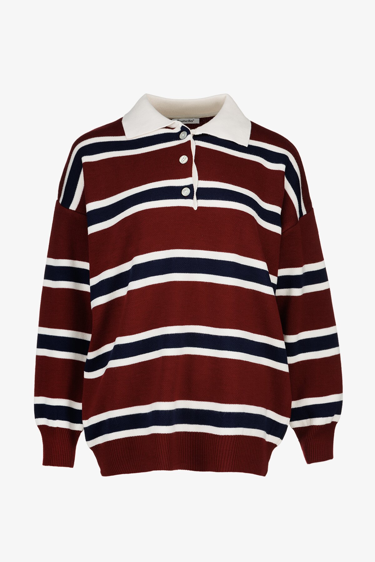 Джемпер з візерунком жіночий Pomella 2323 One Size Бордовий  Фото №6