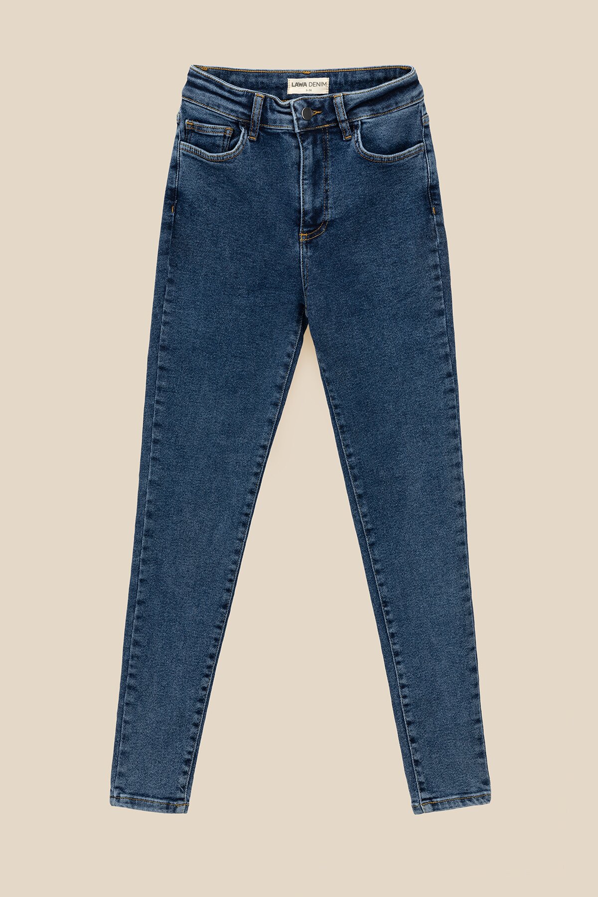 Джинси Slim Fit жіночі LAWA WBC02413 34 Синій  Фото №5