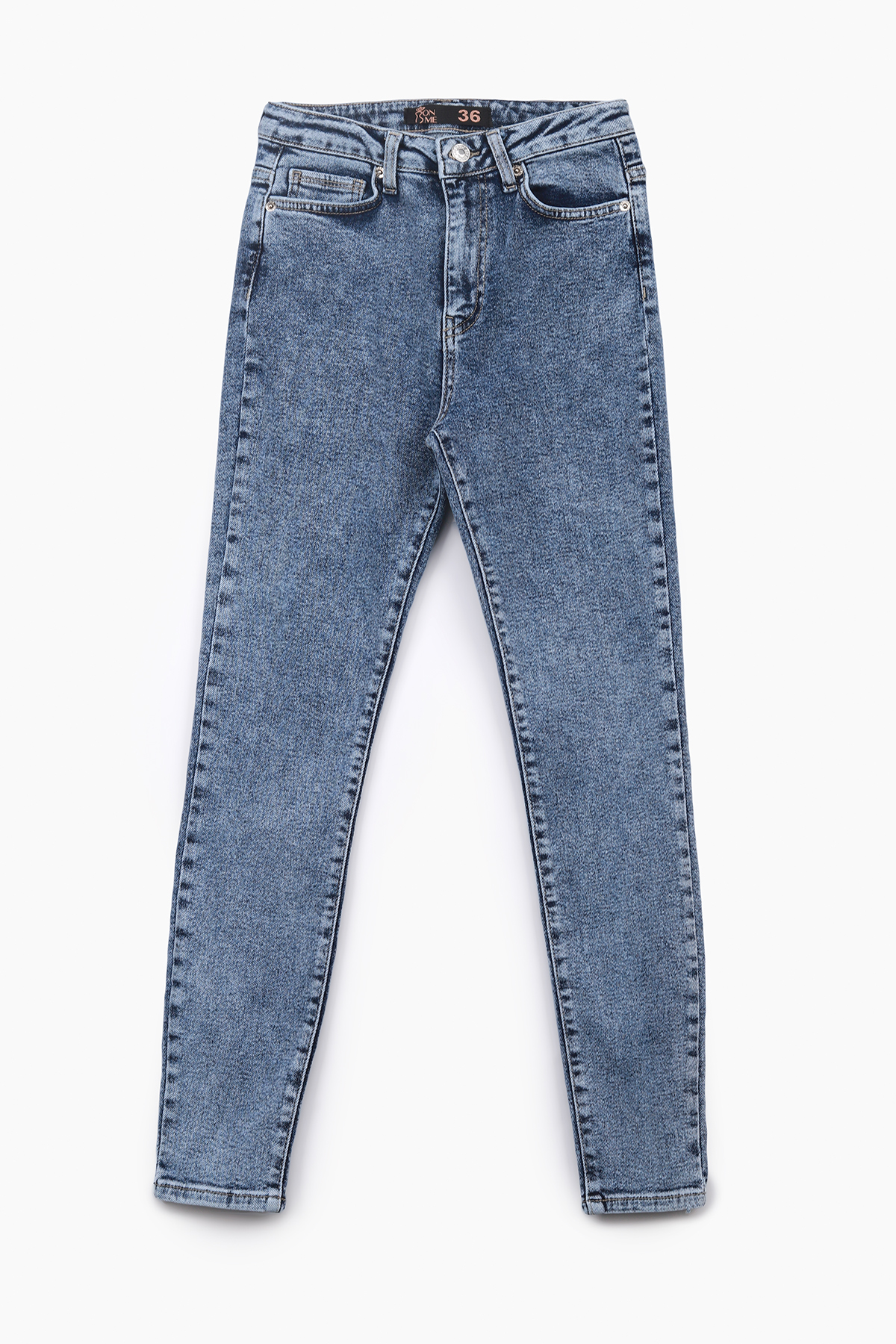 Джинси Slim Fit жіночі On me 2910 baza 32 Синій (2000989542148D)  Фото №5