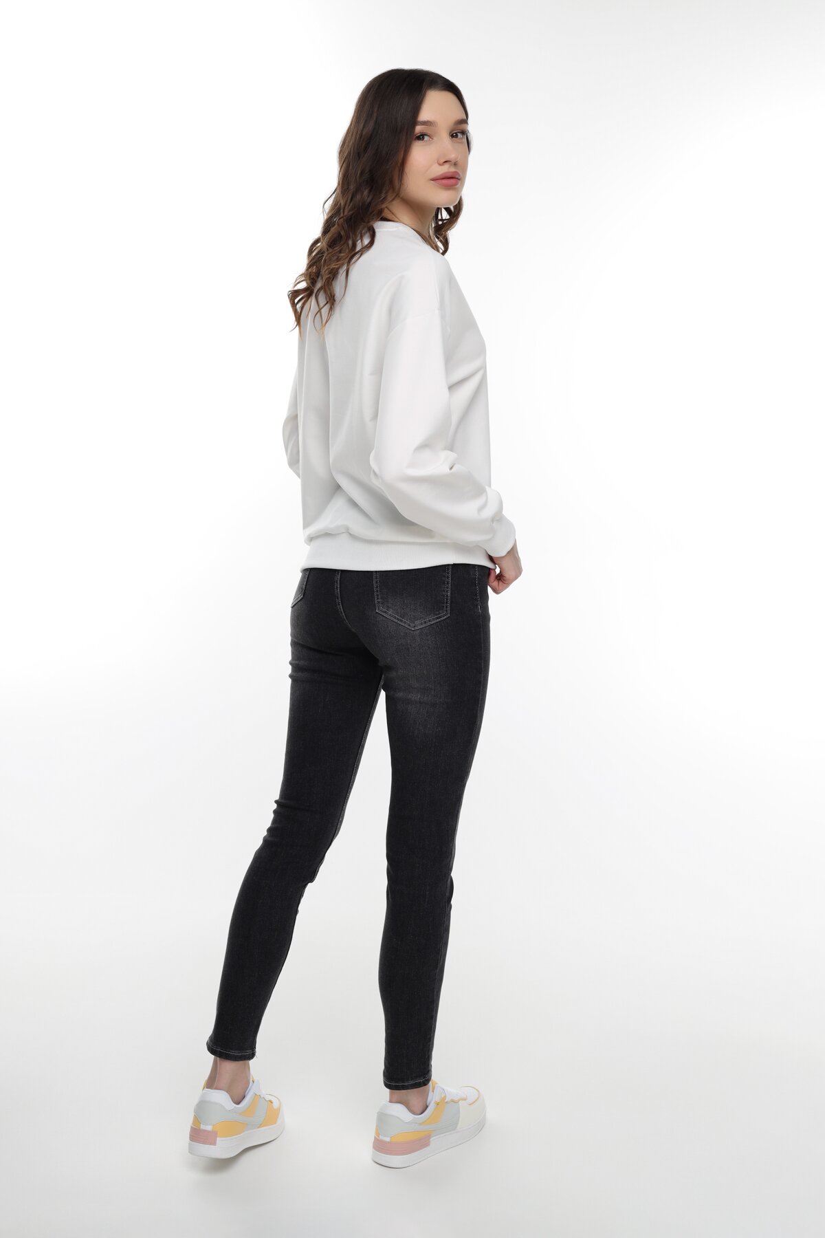 Джинсы Jeggings женские 2272 25 Темно-серый (2000989551010D)  Фото №6
