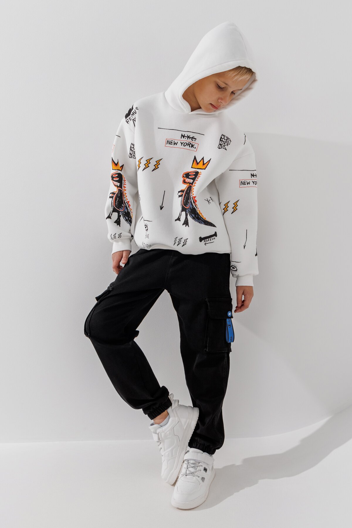 Джинсы Joggers для мальчика MOYABERLA 2622 134 см Черный  Фото №3