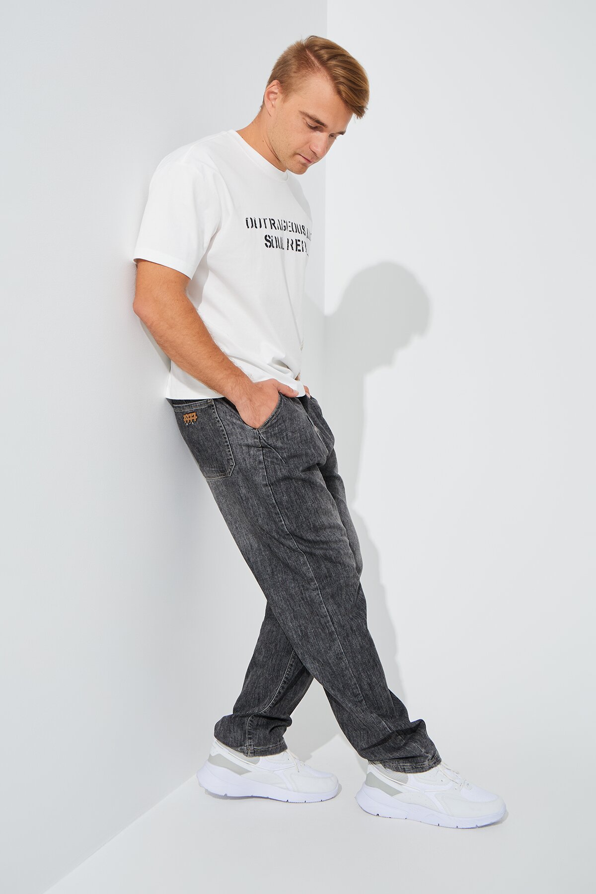 Джинси Mom Fit чоловічі 6705-2 29 Сірий (2000990567123D)  Фото №3