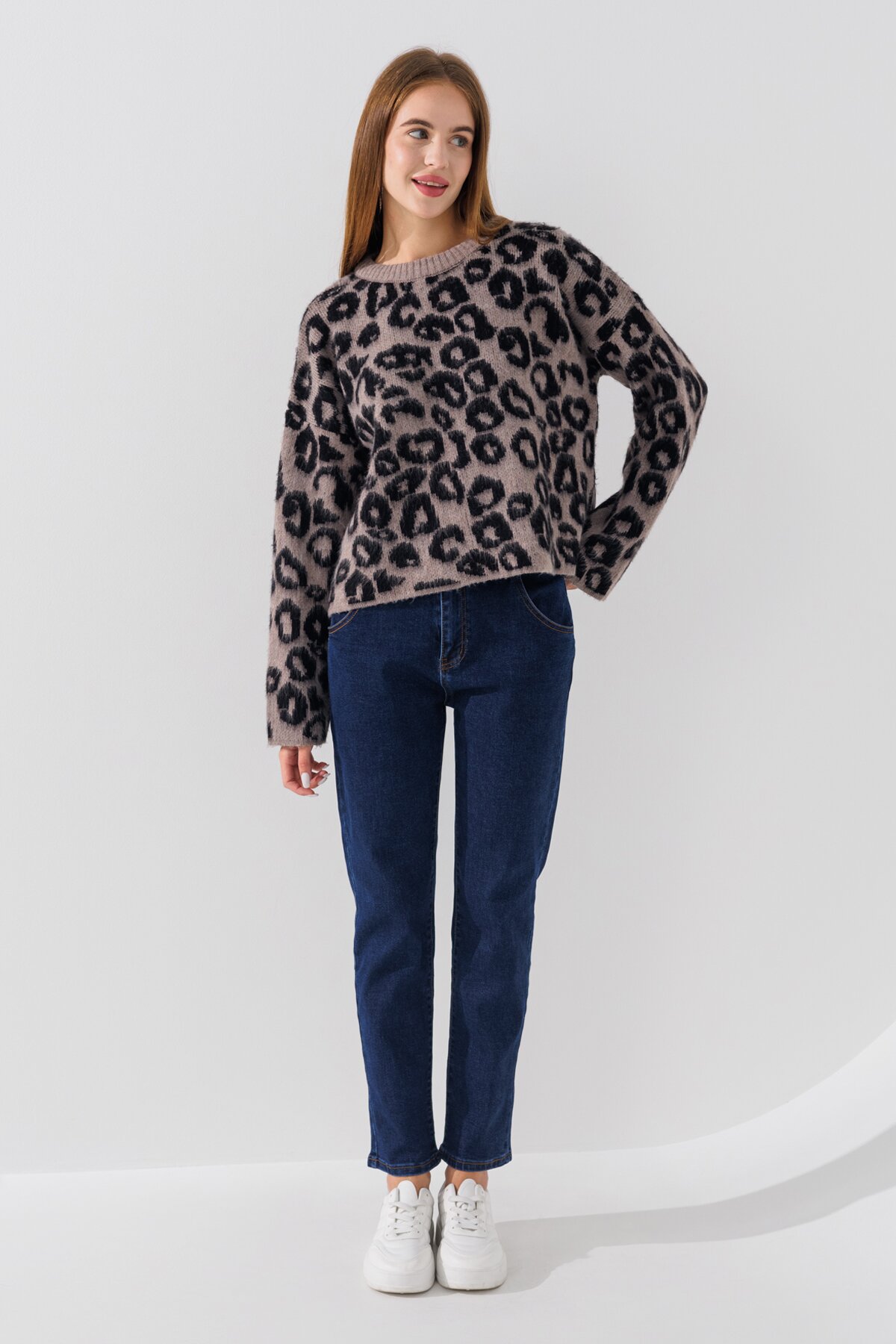 Джинсы Mom Fit женские 1302 28 Синий (2000990693396D)  Фото №1
