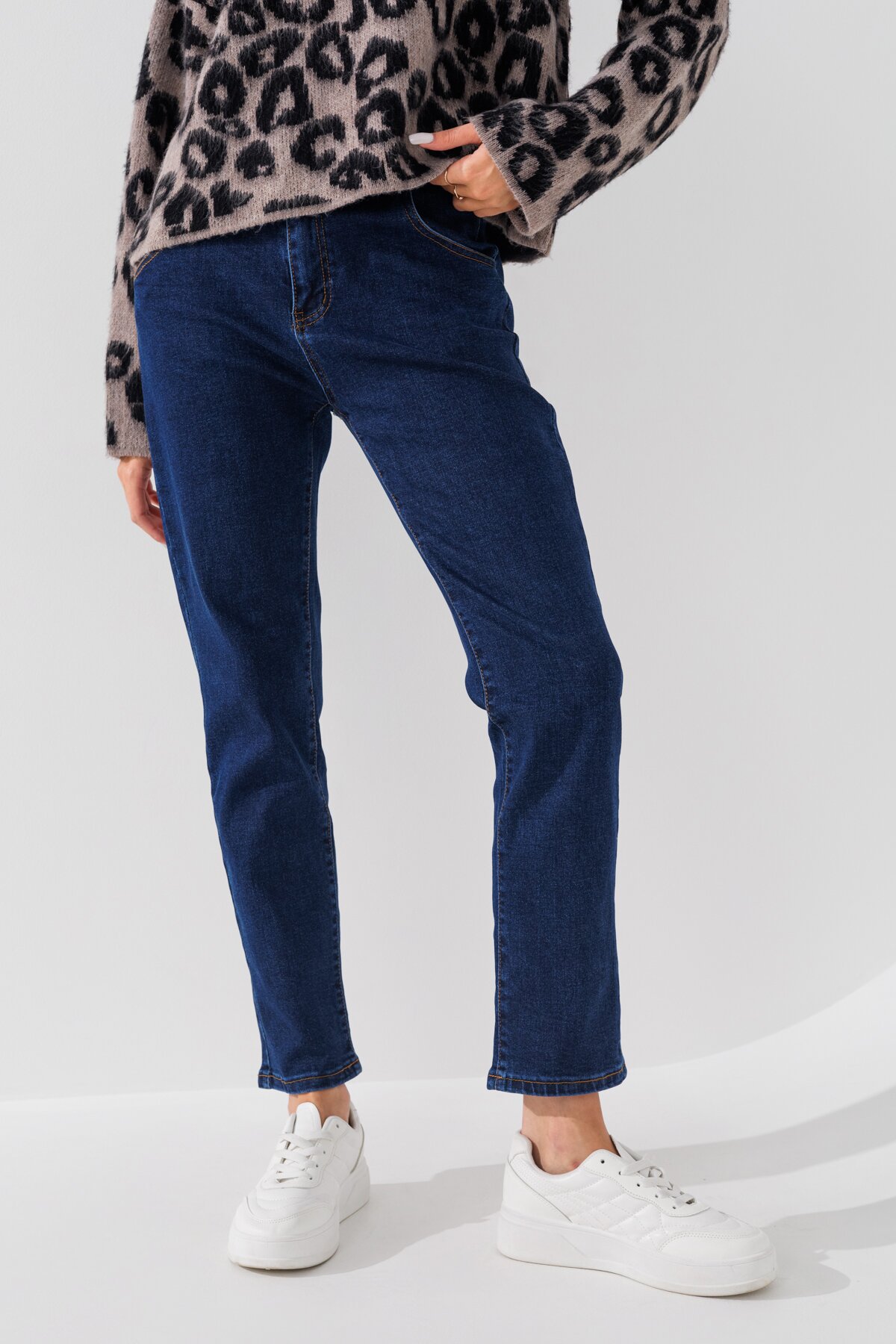 Джинсы Mom Fit женские 1302 28 Синий (2000990693396D)  Фото №0