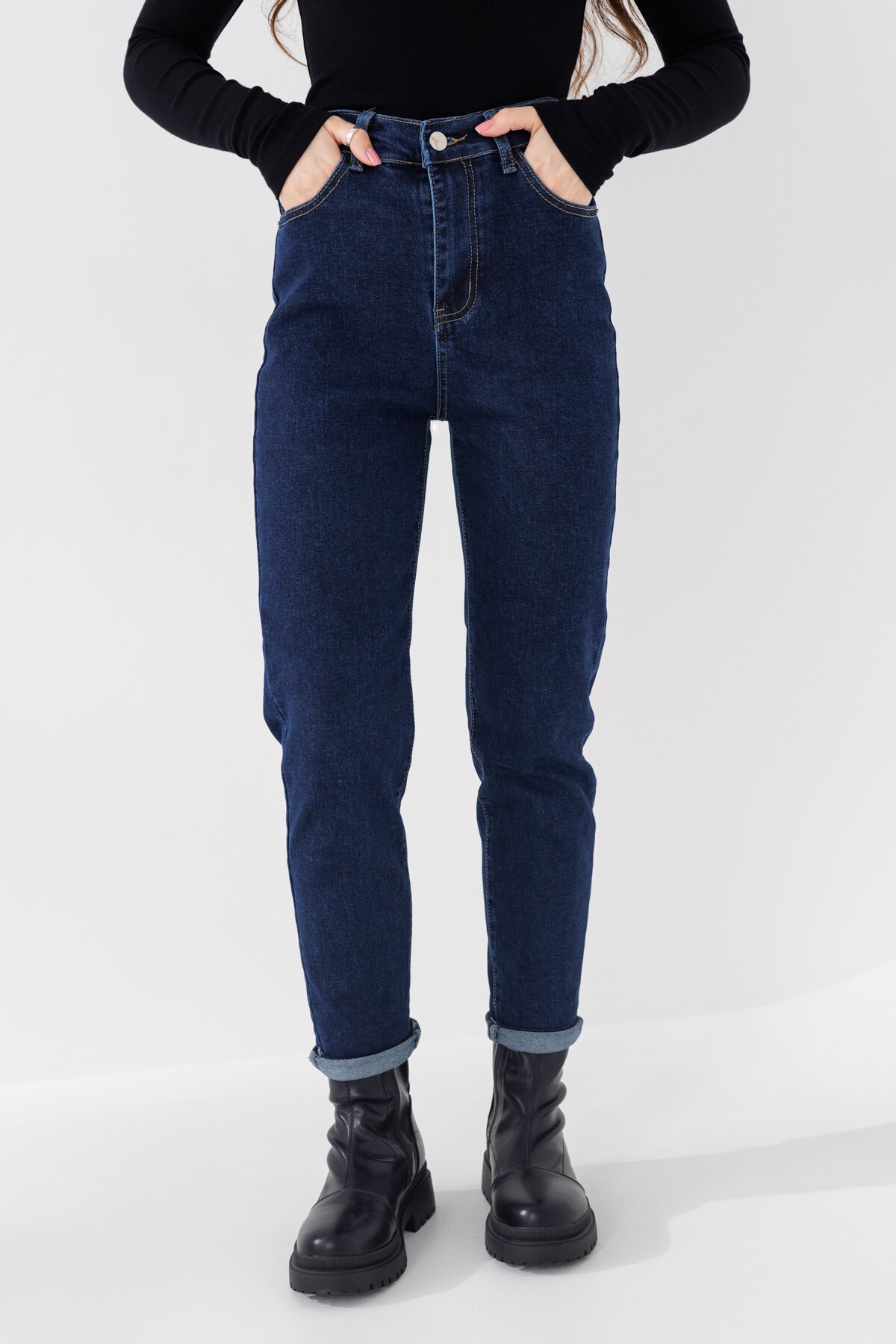 Джинси Mom Fit жіночі 1318 25 Синій (2000990693631D)  Фото №0