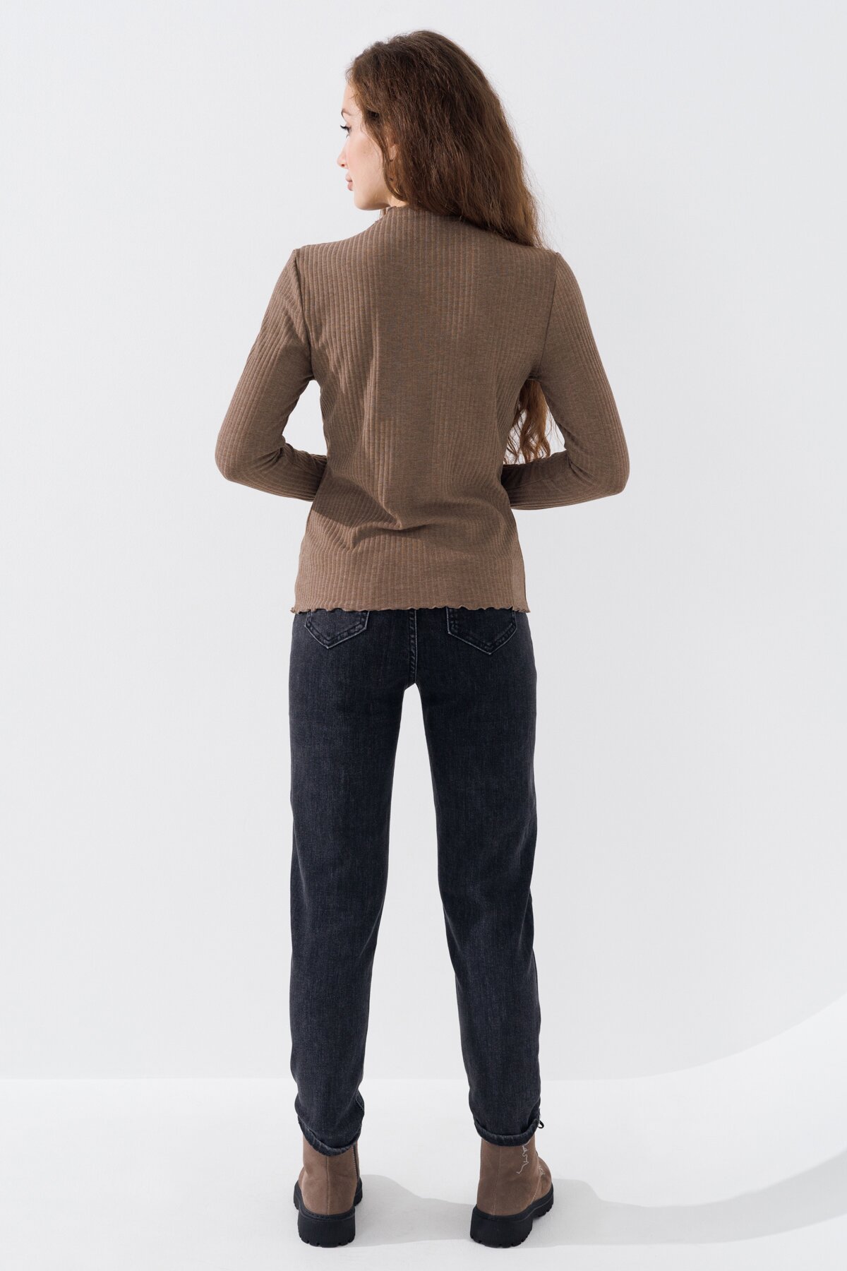 Джинсы Mom Fit женские 3019 25 Серый (2000990693457D)  Фото №4