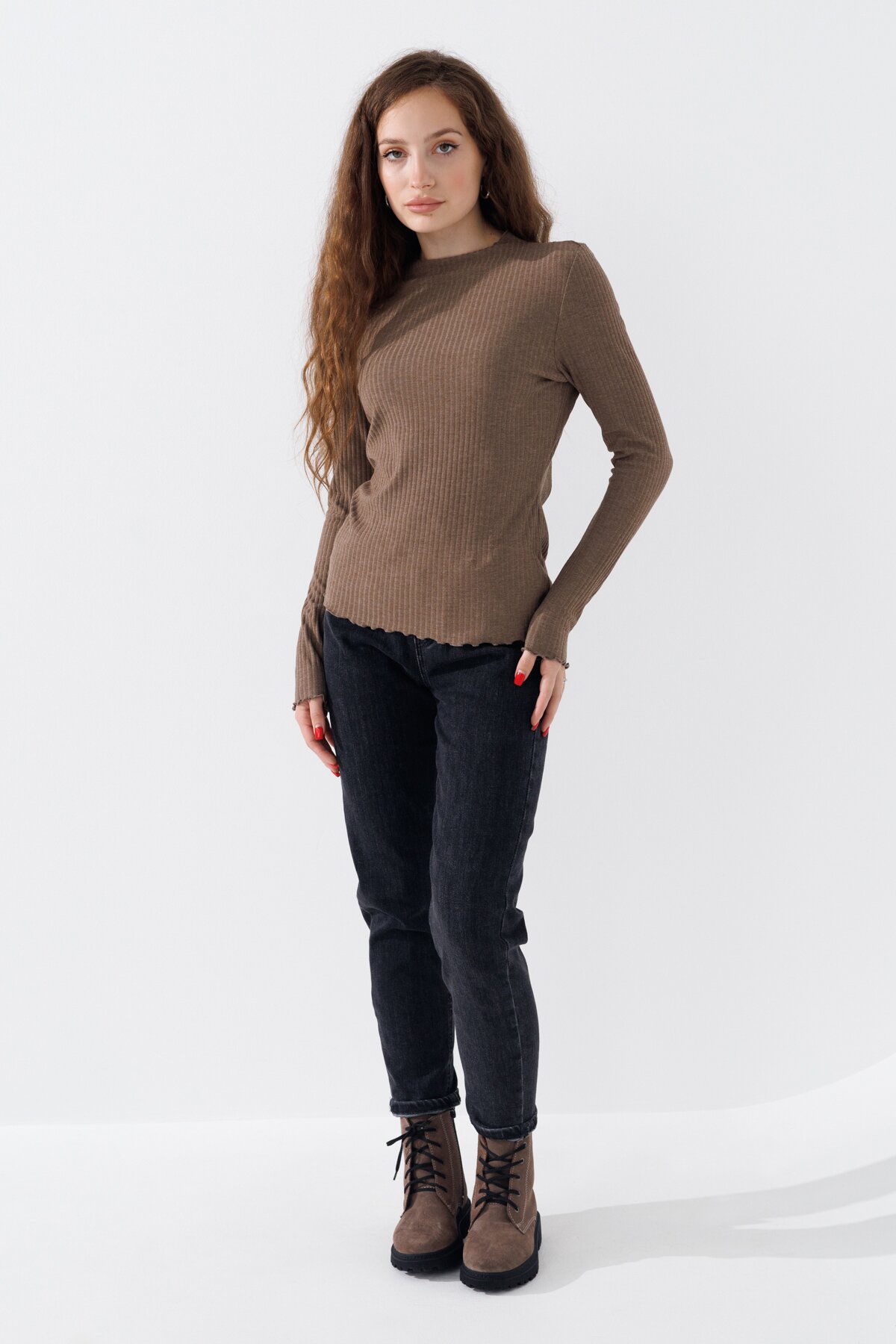 Джинсы Mom Fit женские 3019 25 Серый (2000990693457D)  Фото №2