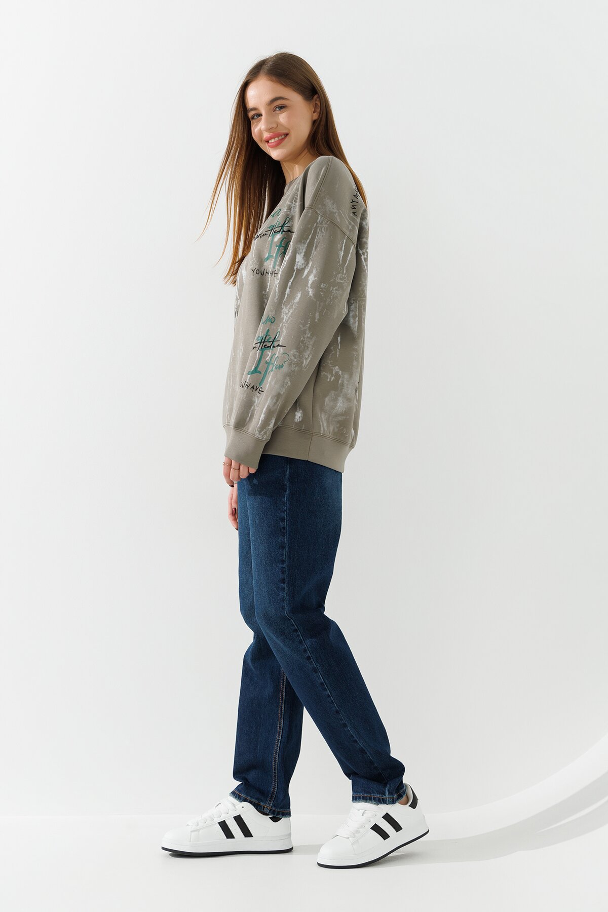 Джинсы Mom Fit женские 6017 31 Синий  Фото №1