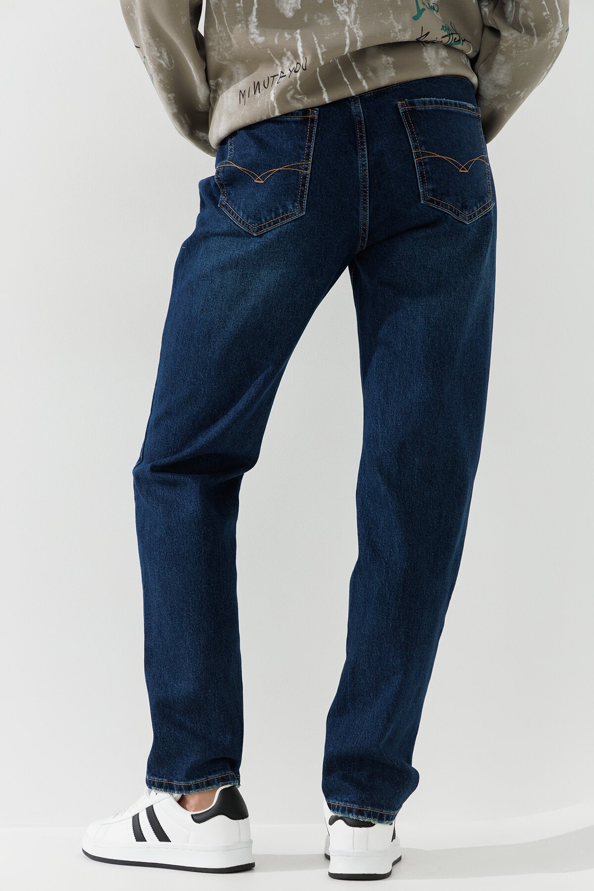 Джинсы Mom Fit женские 6017 31 Синий  Фото №3