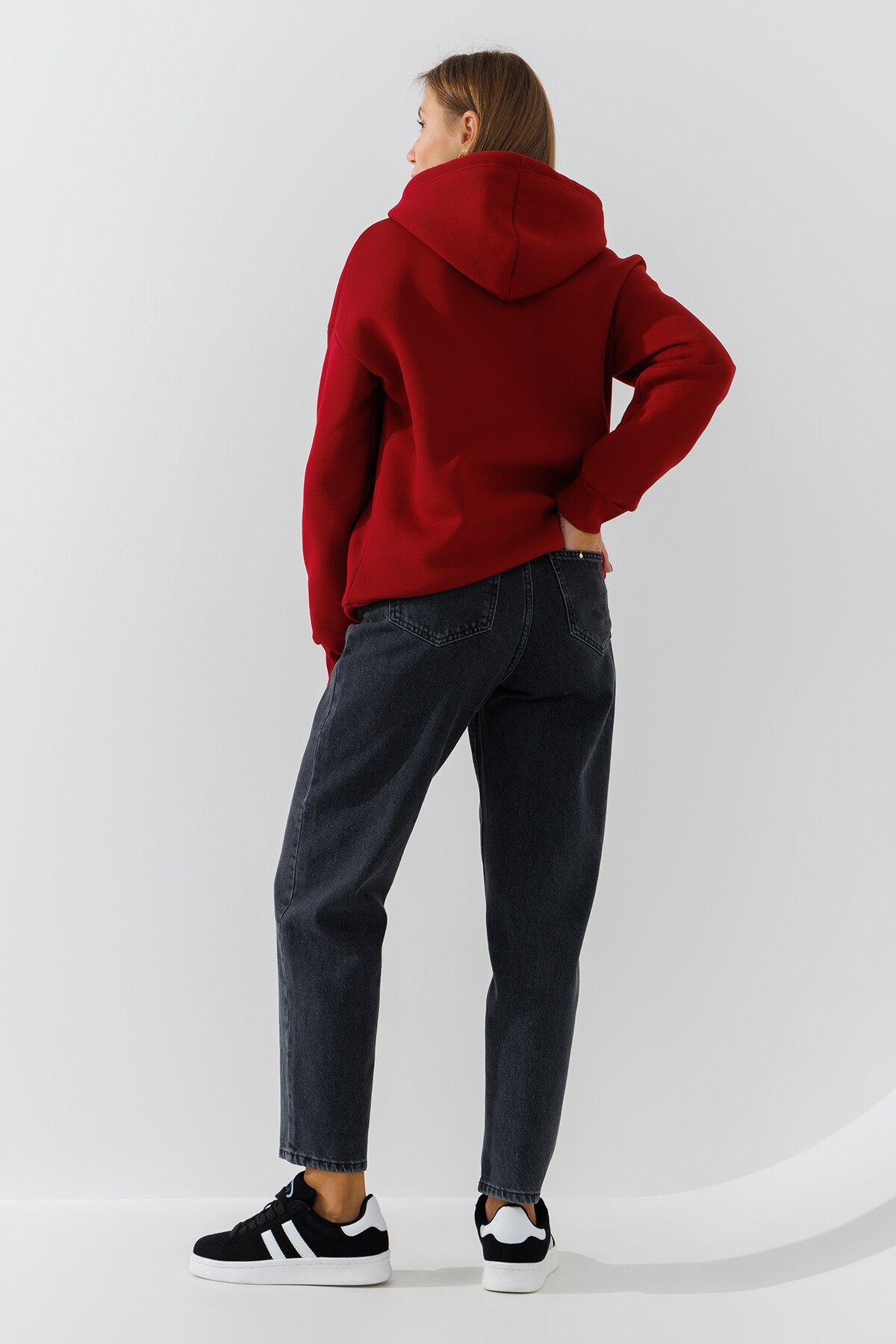 Джинси Mom Fit жіночі LAWA WBC02449 34 Графітовий  Фото №2