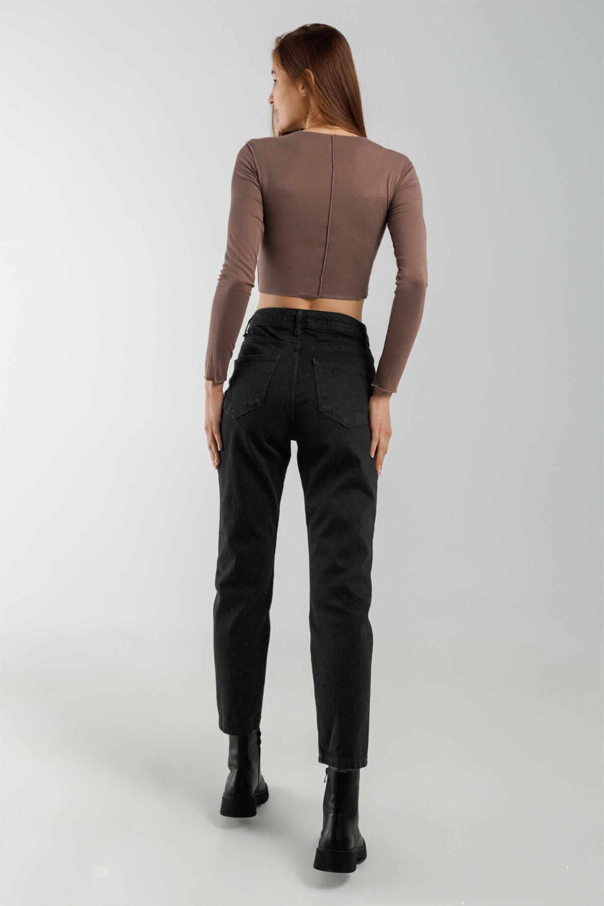 Джинси Mom Fit жіночі Zeo Basic 3933 baza 32 Чорний (2000990272591D)  Фото №4