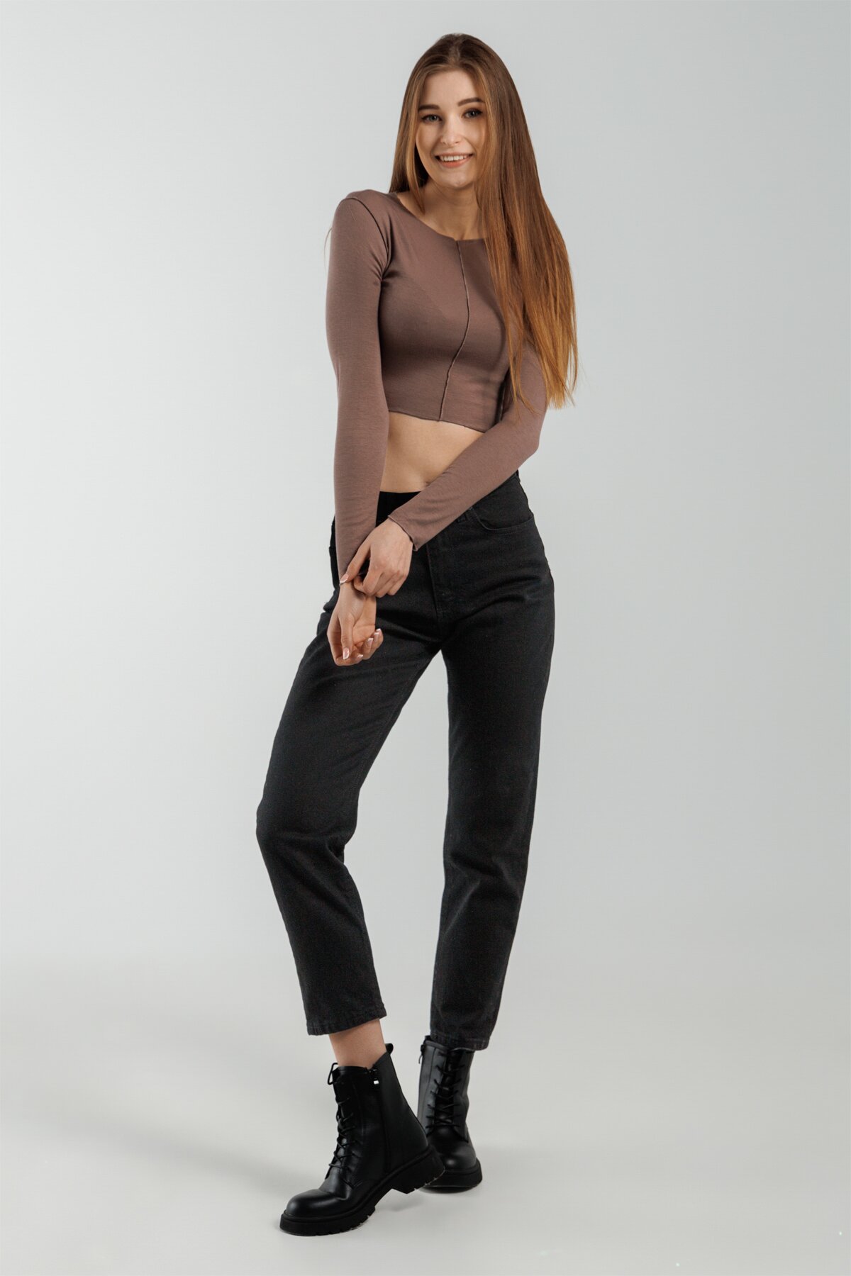 Джинси Mom Fit жіночі Zeo Basic 3933 baza 32 Чорний (2000990272591D)  Фото №2