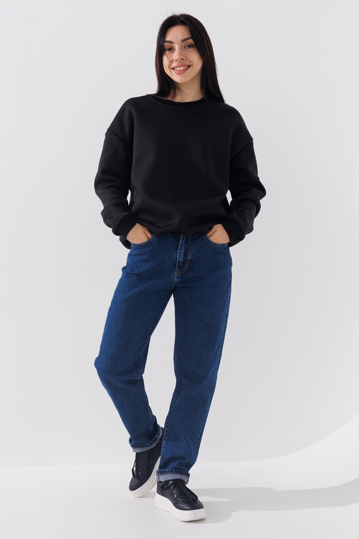 Джинси Mom Fit жіночі Zeo Basic 3940-1 34 Синій (2000990723703D)  Фото №0