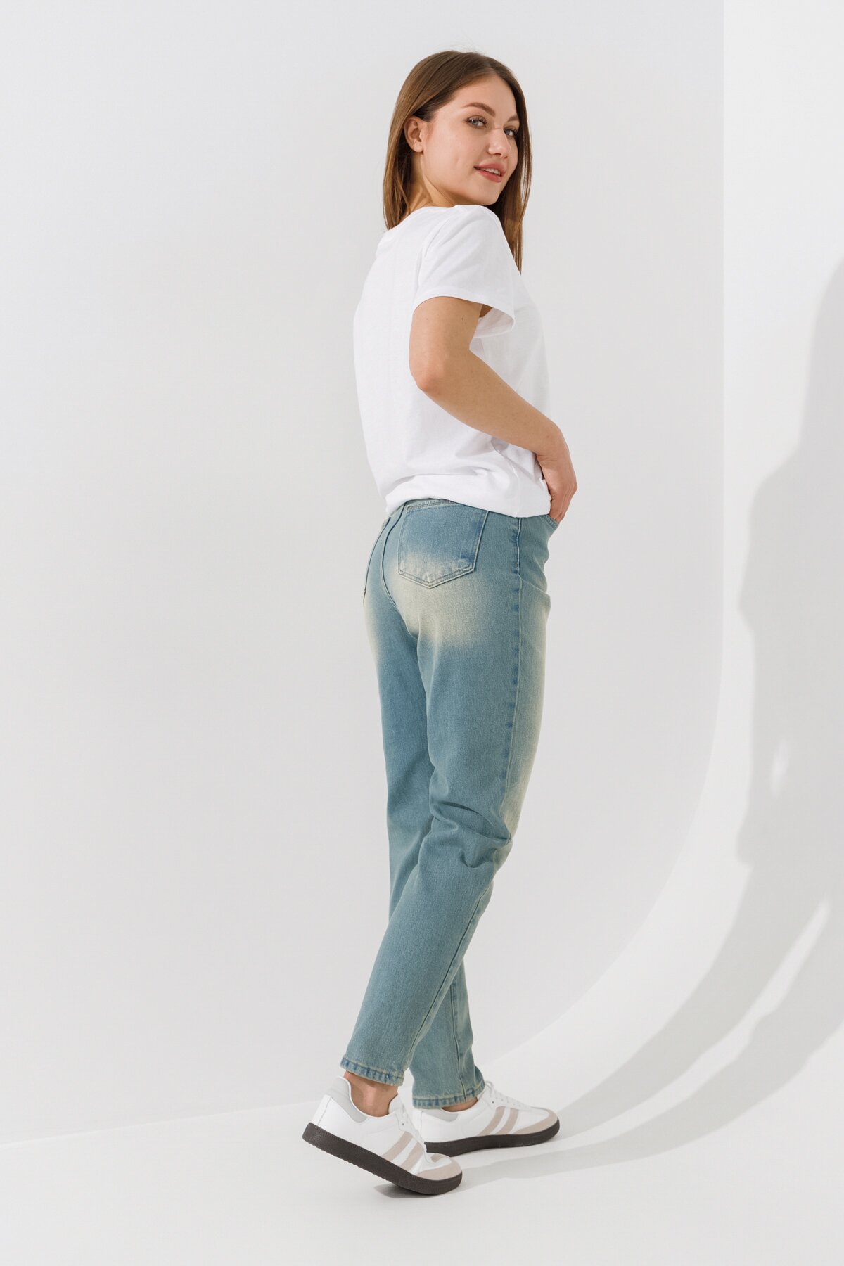 Джинсы Mom Fit женские Zeo Basic 4155 34 Синий  Фото №2