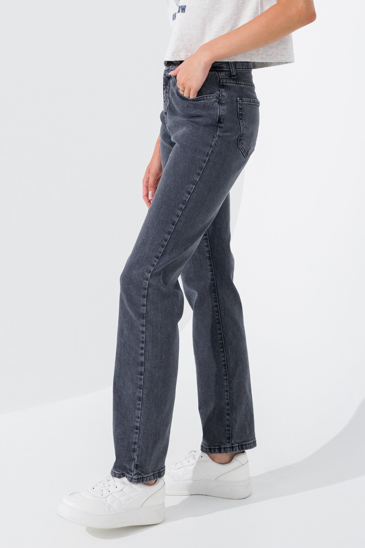 Купити Джинси Regular fit жіночі Zeo Basic 4417 36 Сірий (2000990617491D) Артикул: 2000990617491 Фото повноекранне №2