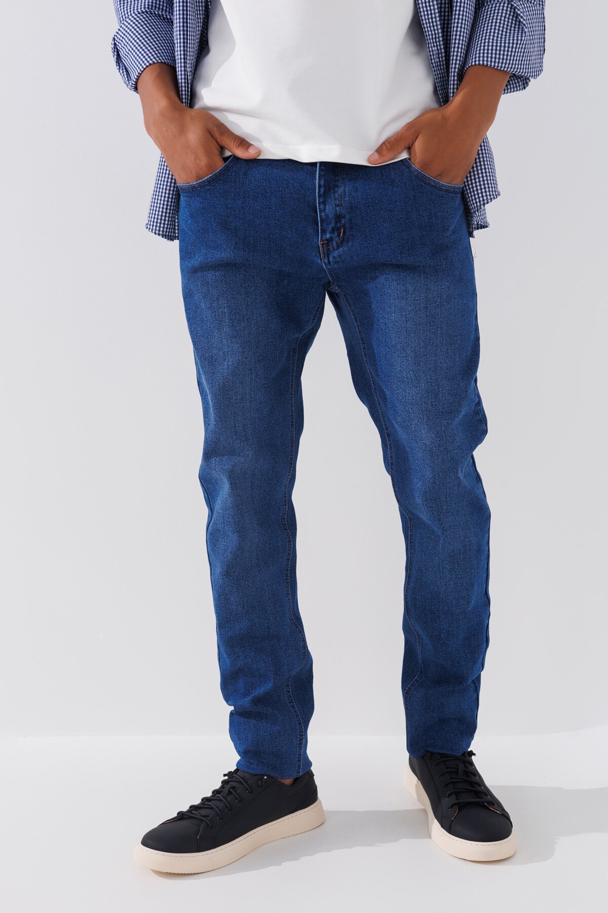 Джинсы Slim Fit мужские 2271 27 Синий (2000990729361D)  Фото №1