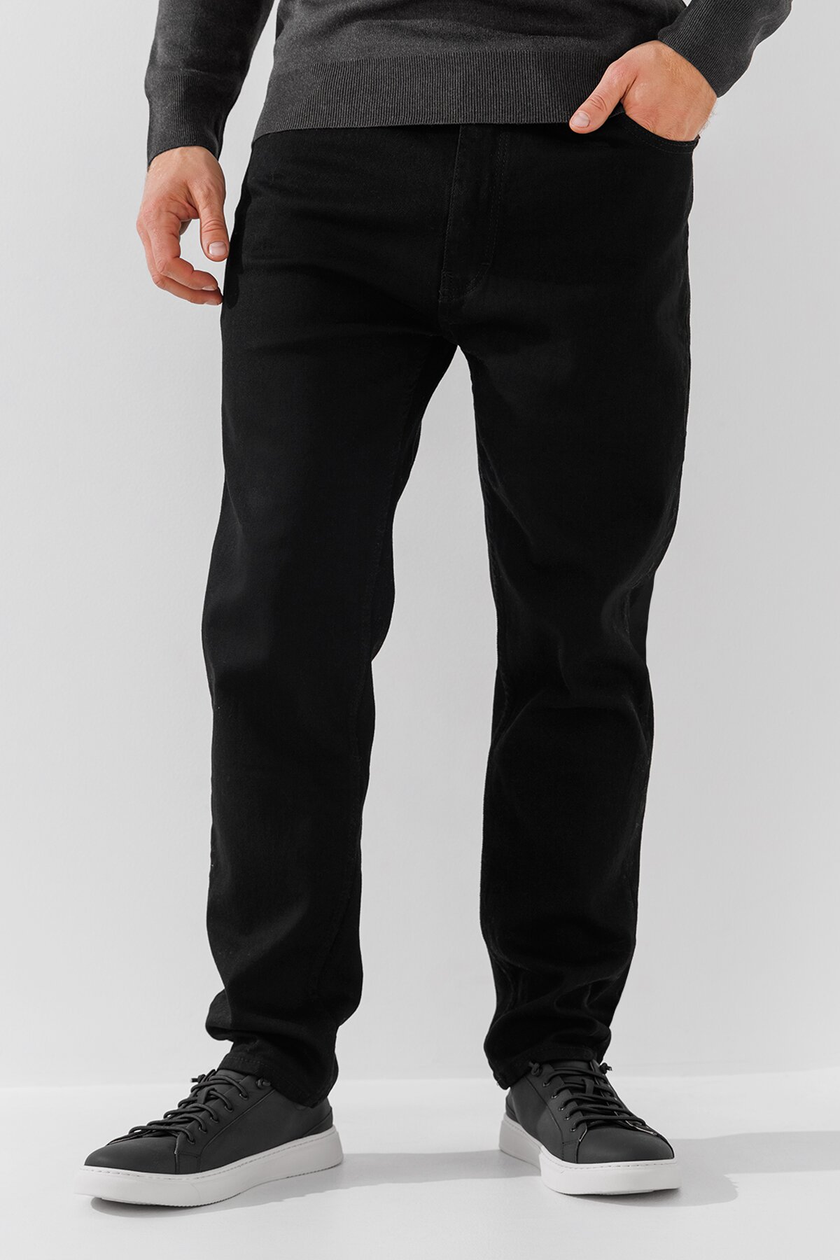 Джинси Slim Fit чоловічі Blackwan BW-309 29 Чорний (2000990719355D)  Фото №1