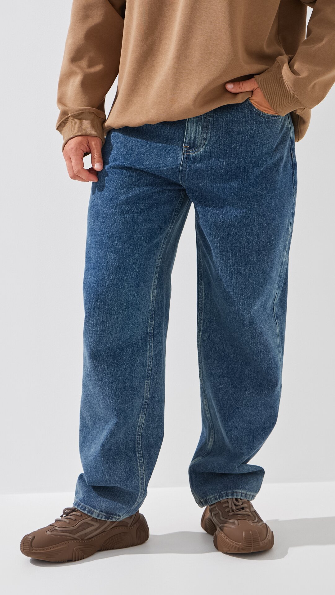 Купити Джинси Baggy Fit чоловічі 5666 33 Синій Артикул: 2000999191077 Фото повноекранне №2