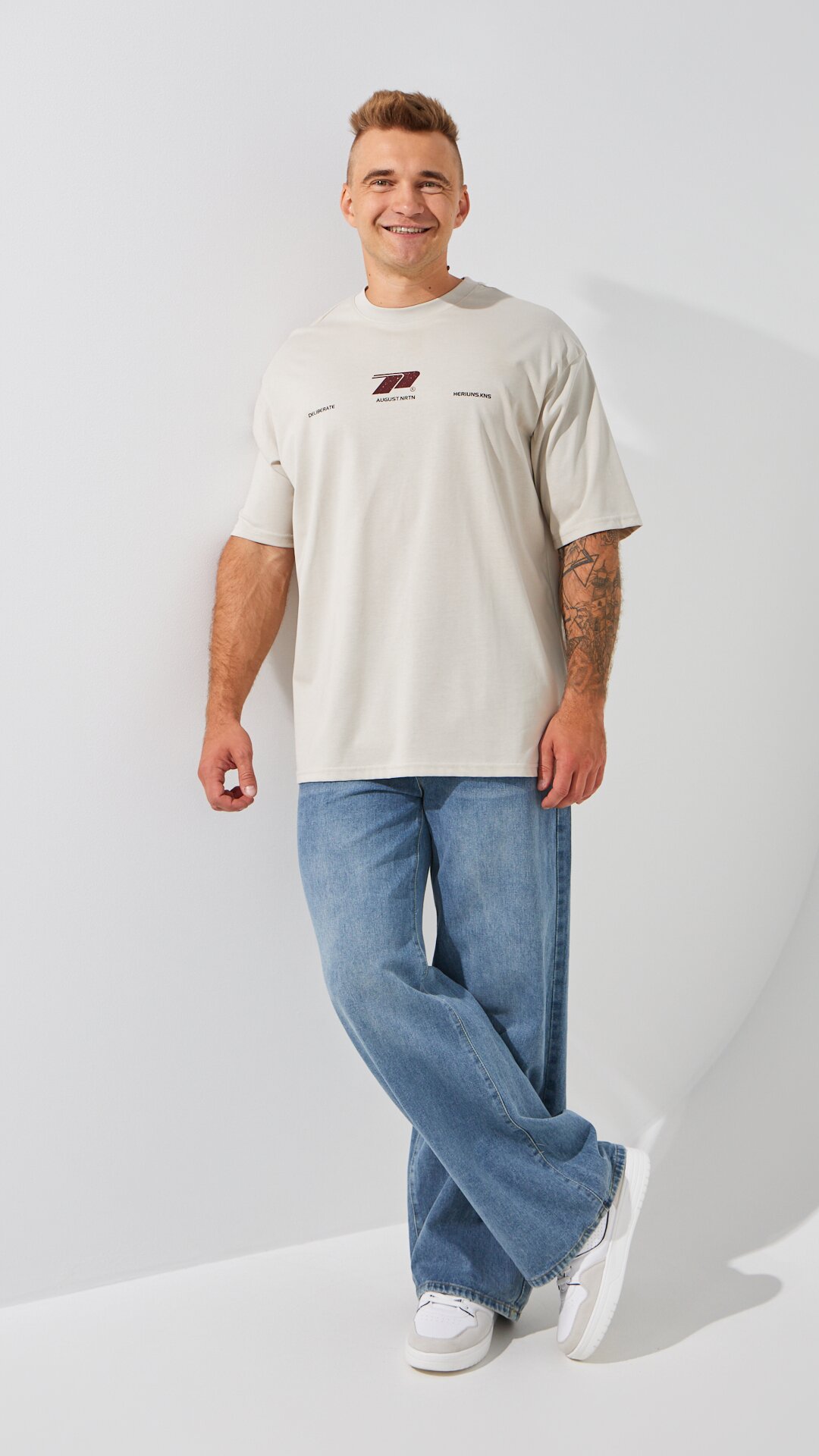 Джинсы Baggy Fit мужские  W013 28 Синий  Фото №2