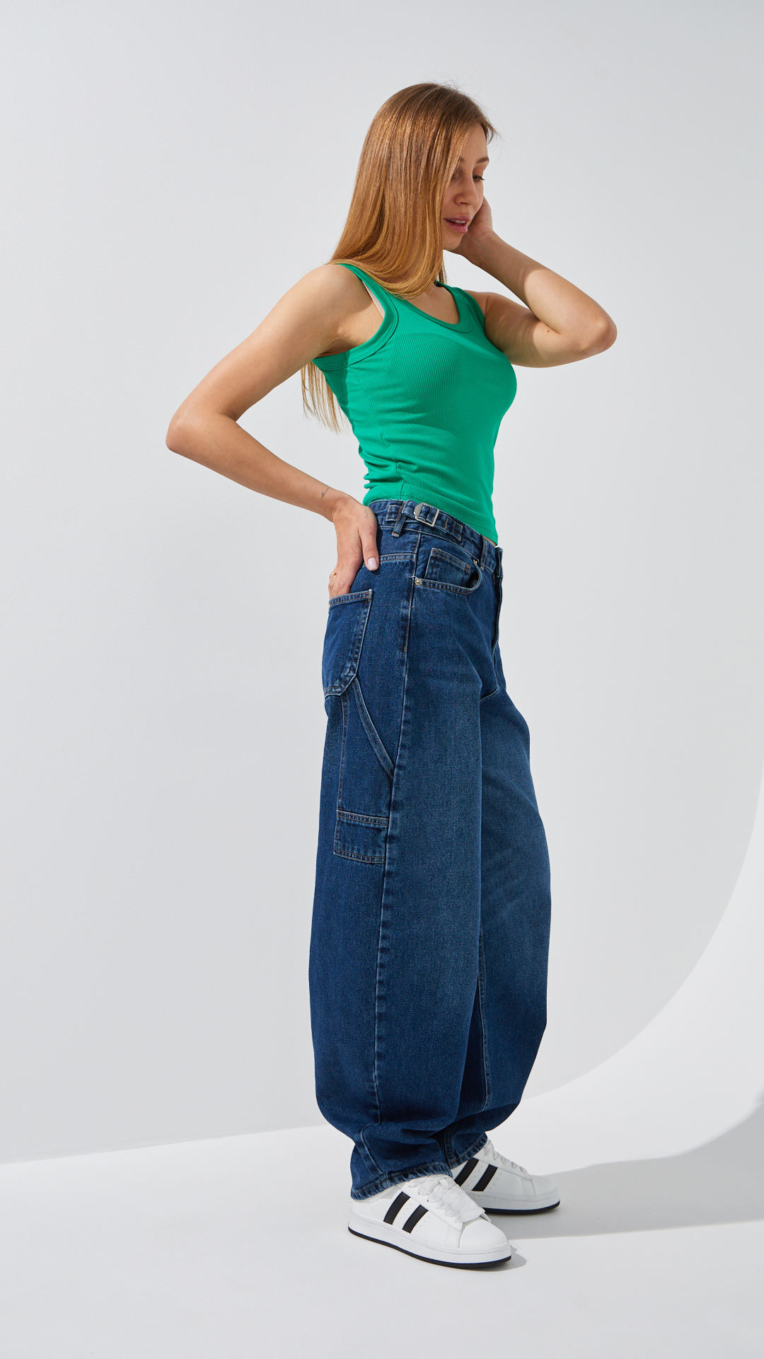 Джинсы Baggy женские On me 4515 34 Темно-синий  Фото №2