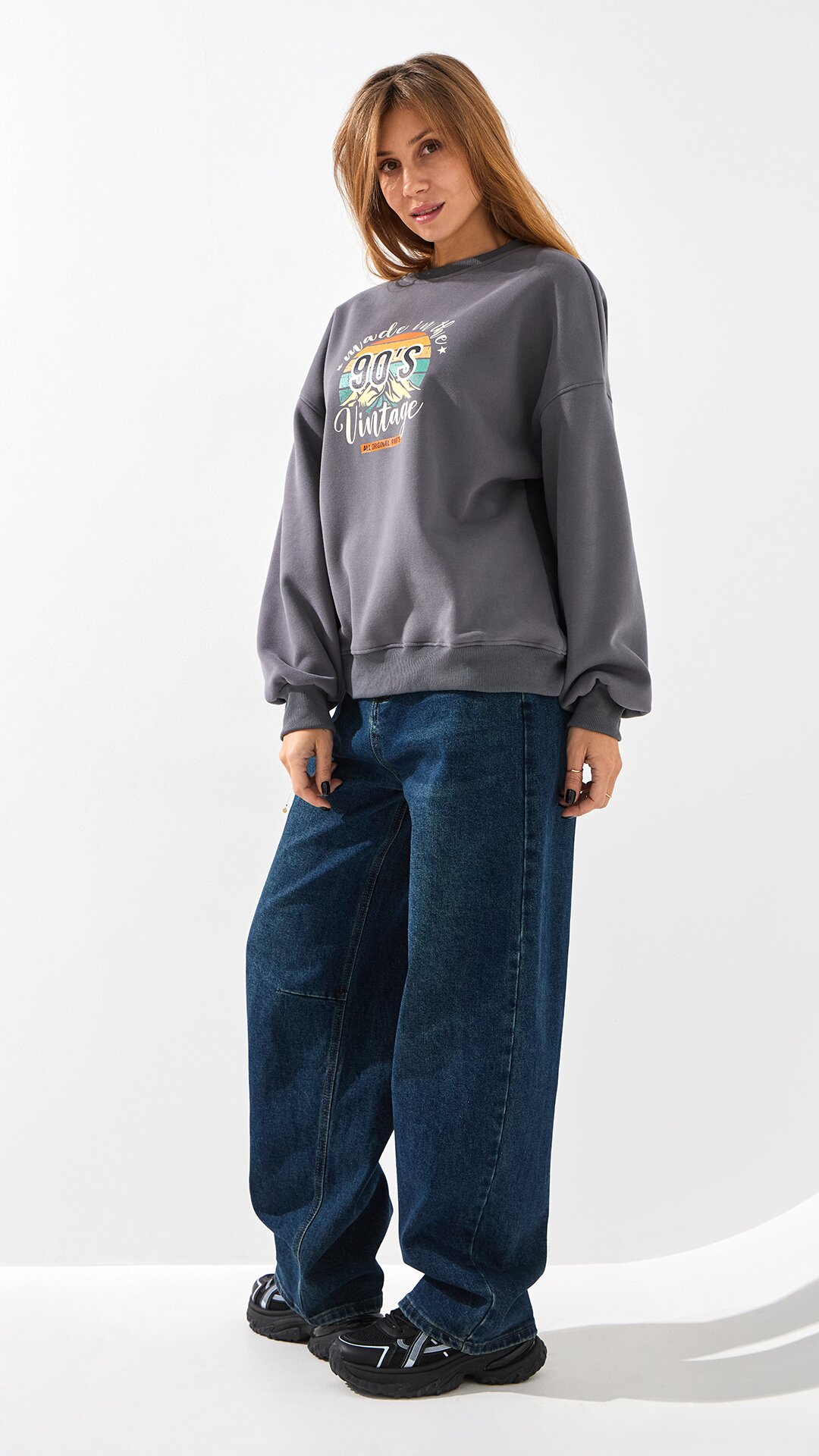 Купити Джинси Baggy жіночі Vantel 8035 33 Синій Артикул: 2000999346569 Фото повноекранне №3
