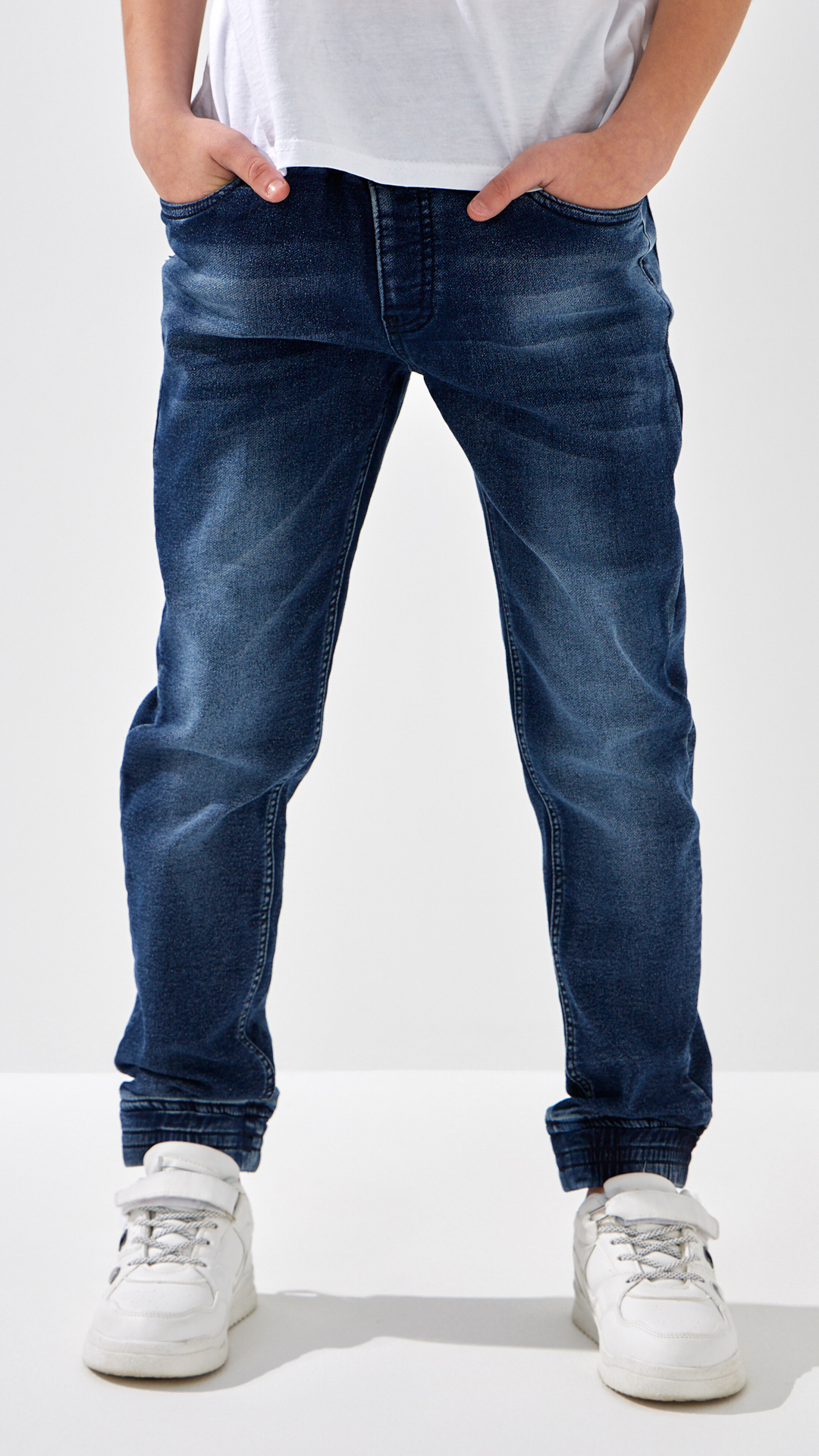 Джинси Joggers для хлопчика Неслухнянки HB-8956 140 см Синій  Фото №0