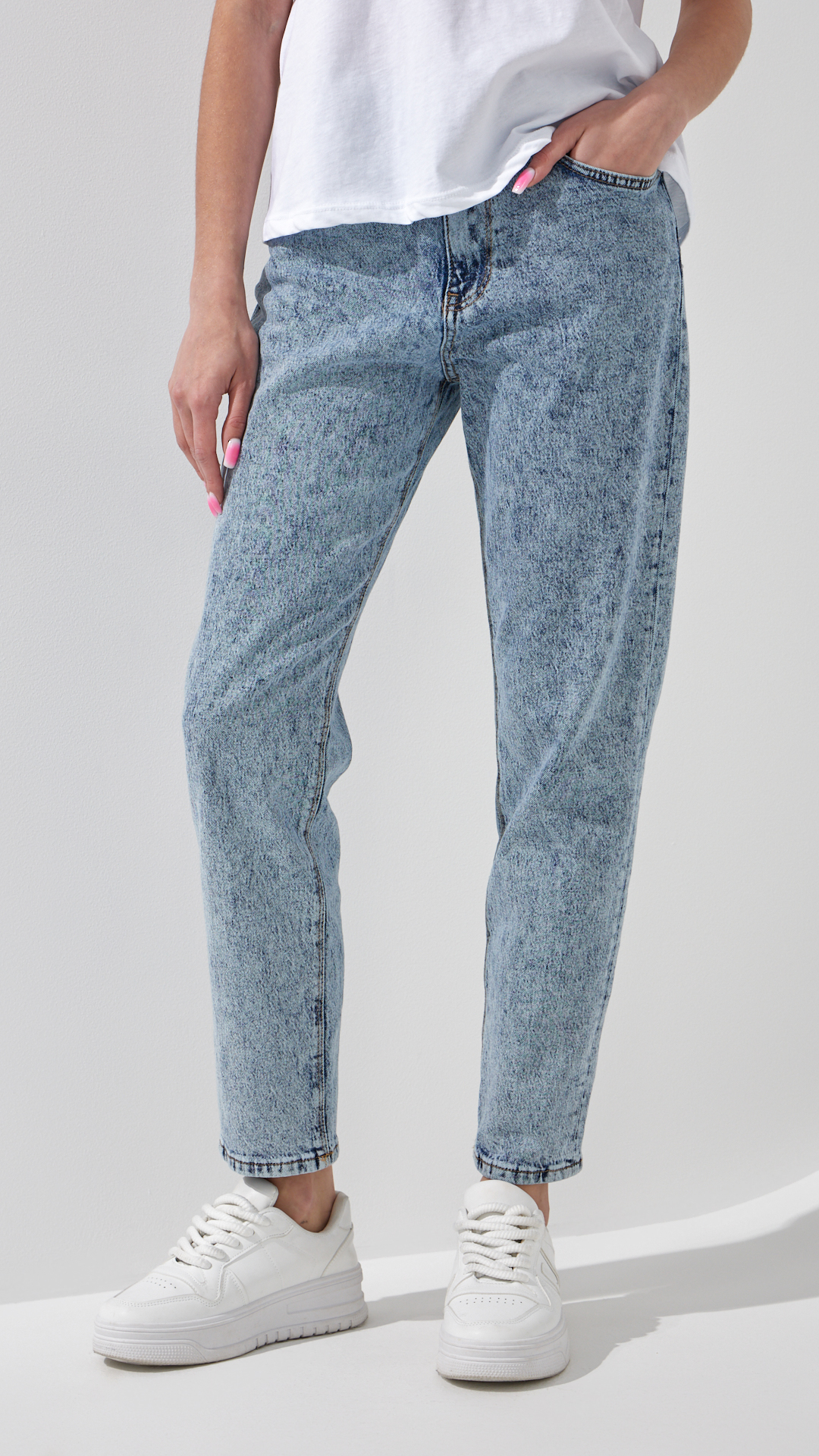 Джинси Mom Fit жіночі On me 4851 38 Синій  Фото №1