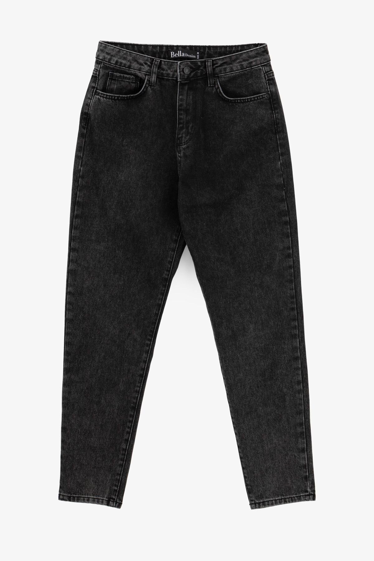 Джинсы Mom Fit женские Zeo Basic 3686 34 Темно-серый  Фото №0