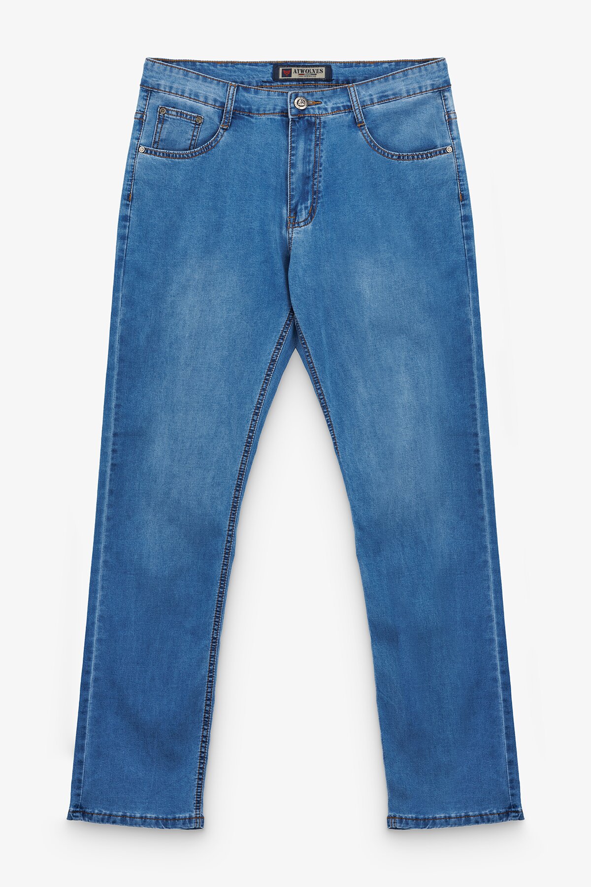 Джинсы Regular fit мужские 9011 30 Голубой  Фото №5
