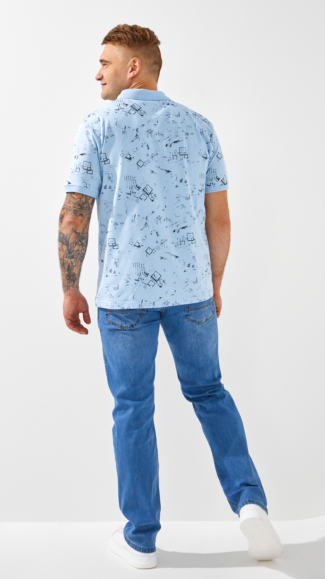Джинсы Regular fit мужские 9011 30 Голубой  Фото №3