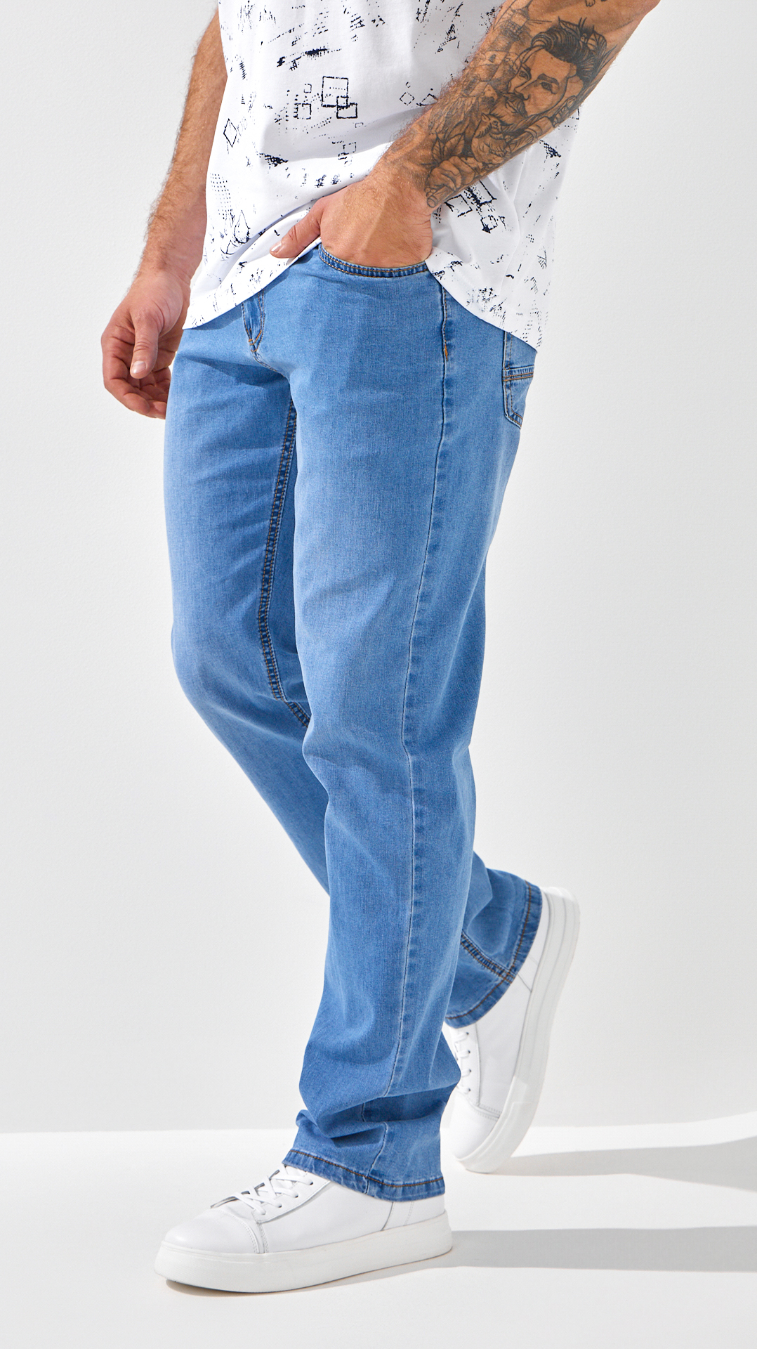 Джинсы Regular fit мужские 9015 32 Голубой  Фото №1