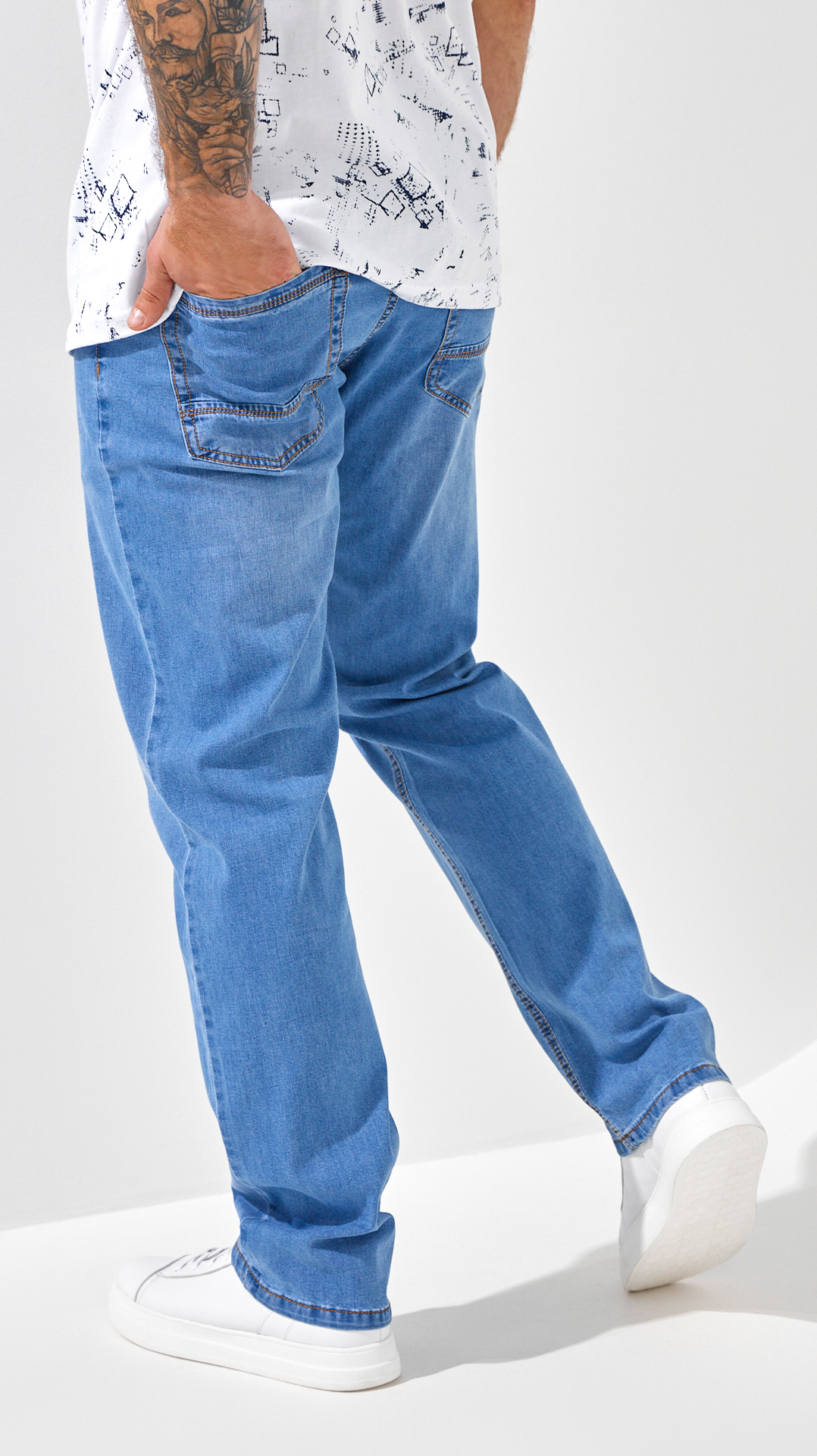 Джинсы Regular fit мужские 9015 32 Голубой  Фото №2