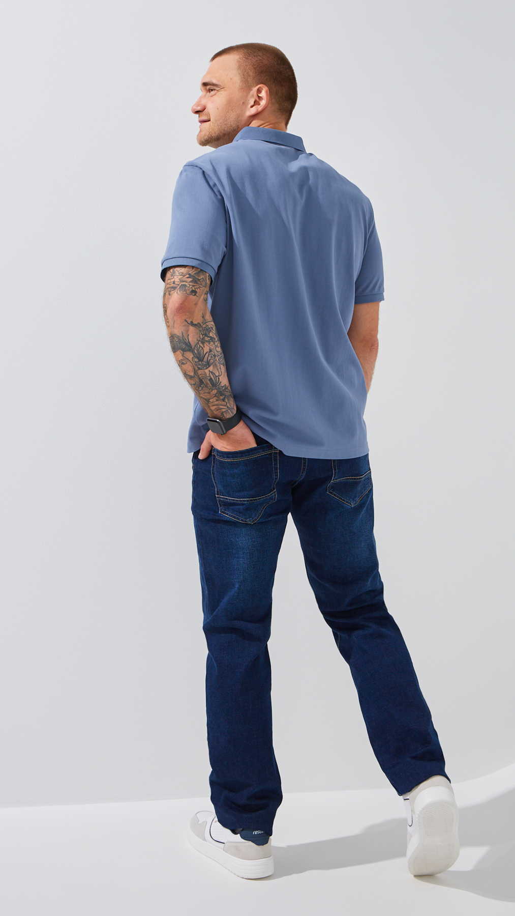 Джинси Regular Fit чоловічі 909 32 Темно-синій  Фото №4
