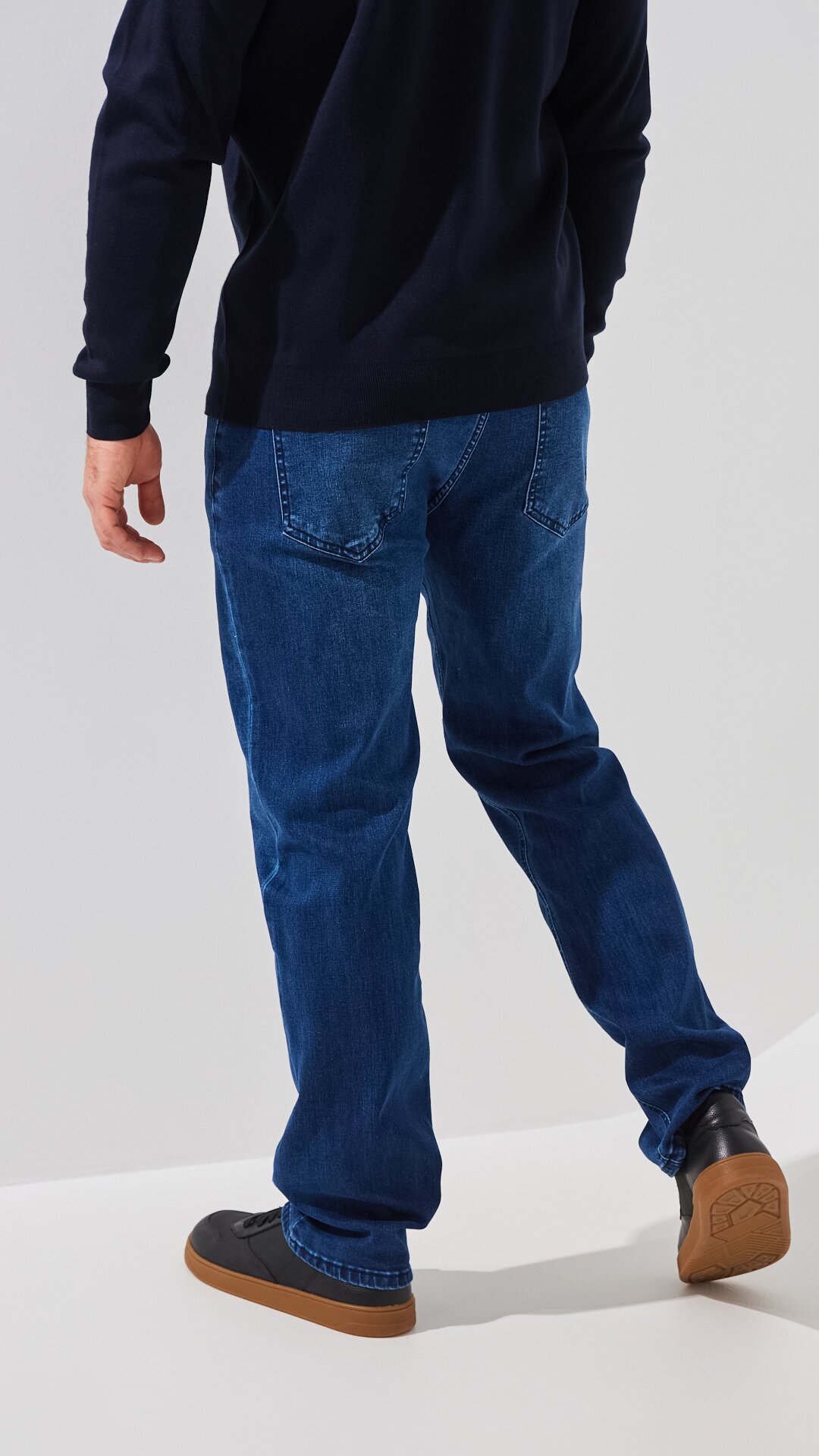 Купити Джинси Regular Fit чоловічі  HB500 31 Темно-синій Артикул: 2000999193736 Фото повноекранне №4