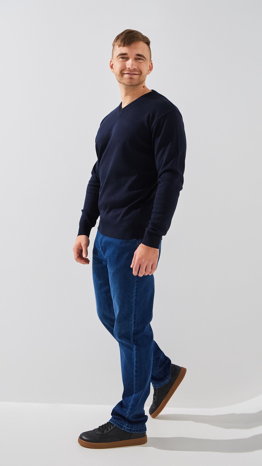 Купити Джинси Regular Fit чоловічі  HB500 31 Темно-синій Артикул: 2000999193736 Фото повноекранне №3
