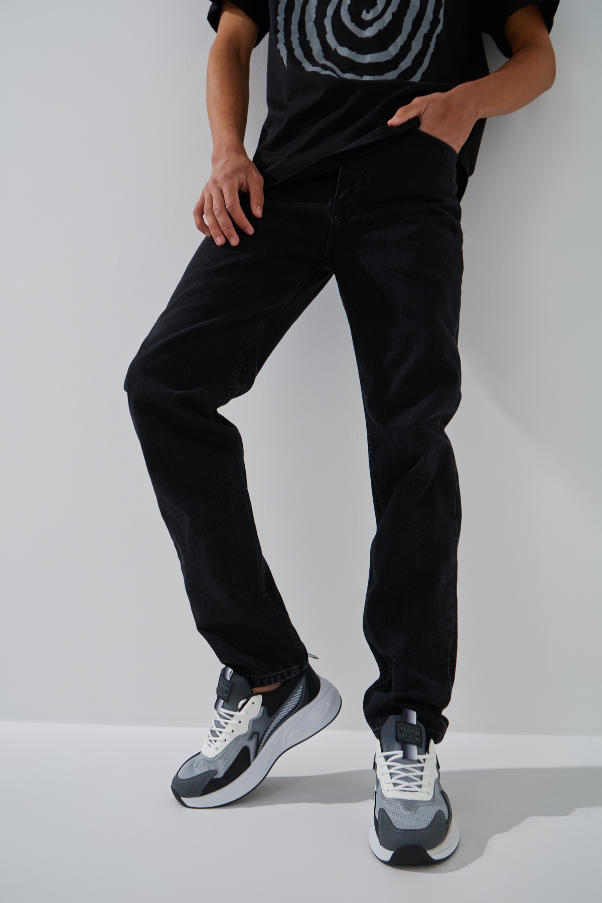 Джинси Slim Fit чоловічі LAWA MBC02364 30 Чорний  Фото №1