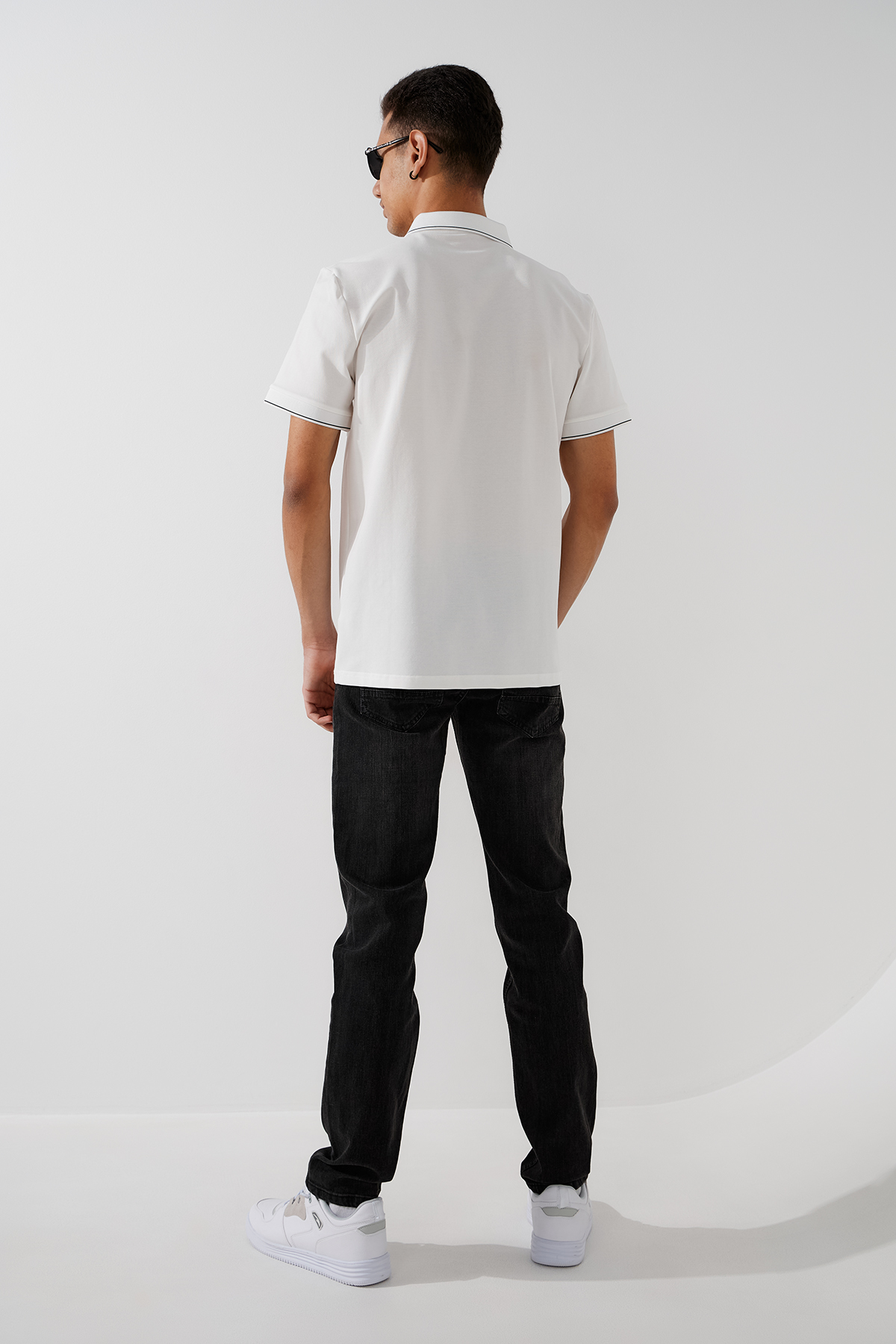 Джинси Slim Fit чоловічі W008-5 29 Темно-сірий  Фото №3