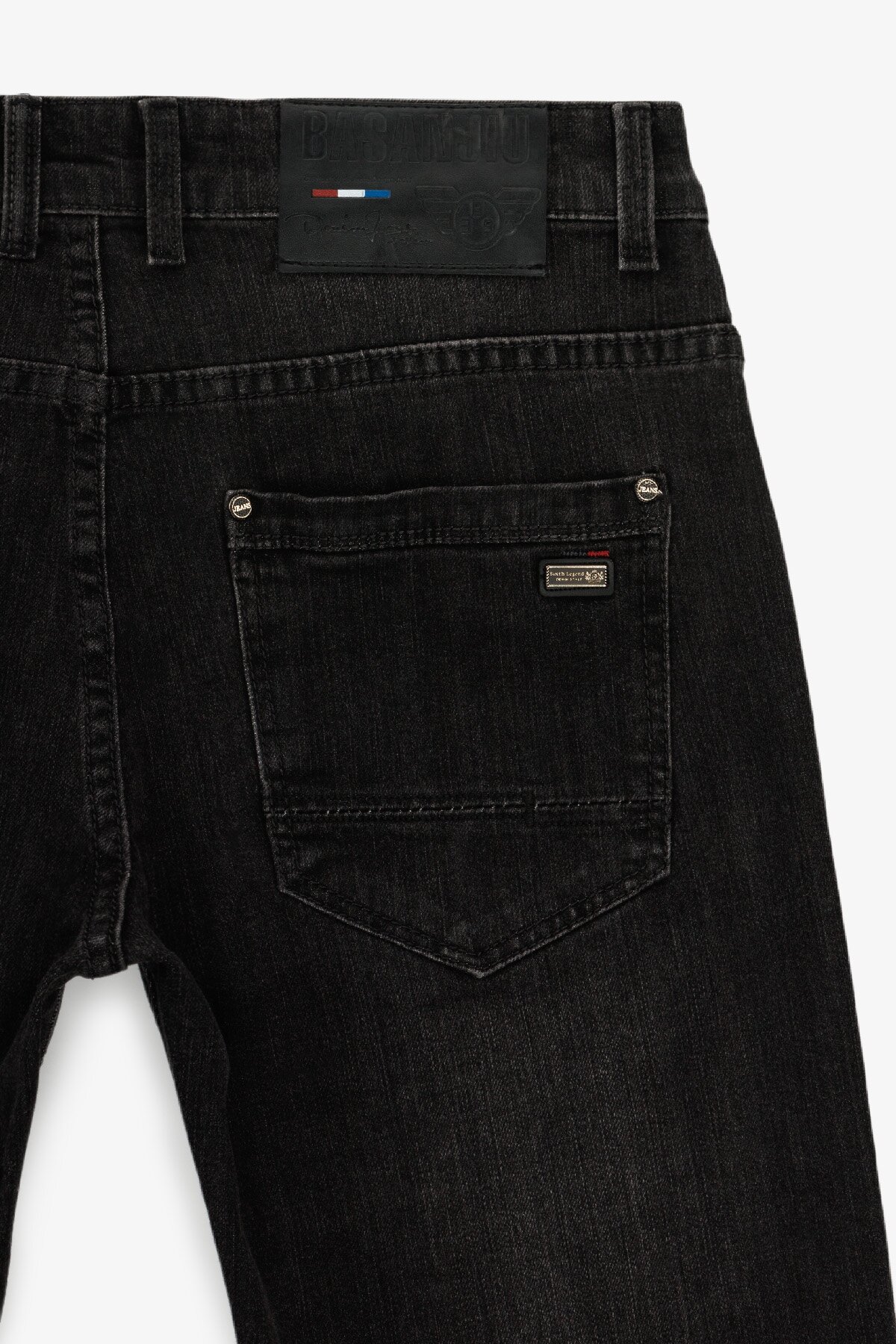 Джинси Slim Fit чоловічі W008-6 29 Темно-сірий  Фото №9