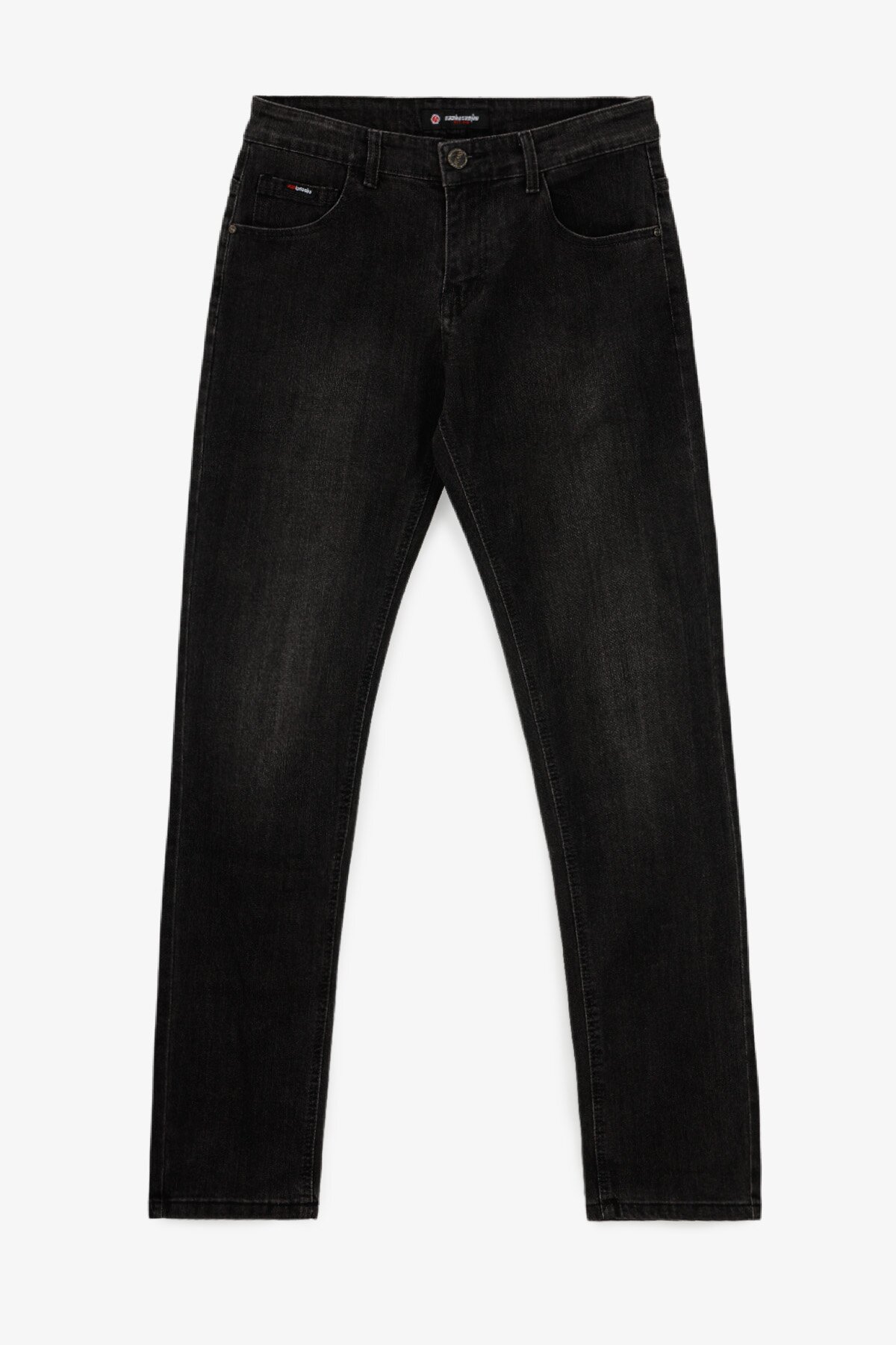 Джинси Slim Fit чоловічі W008-6 29 Темно-сірий  Фото №6