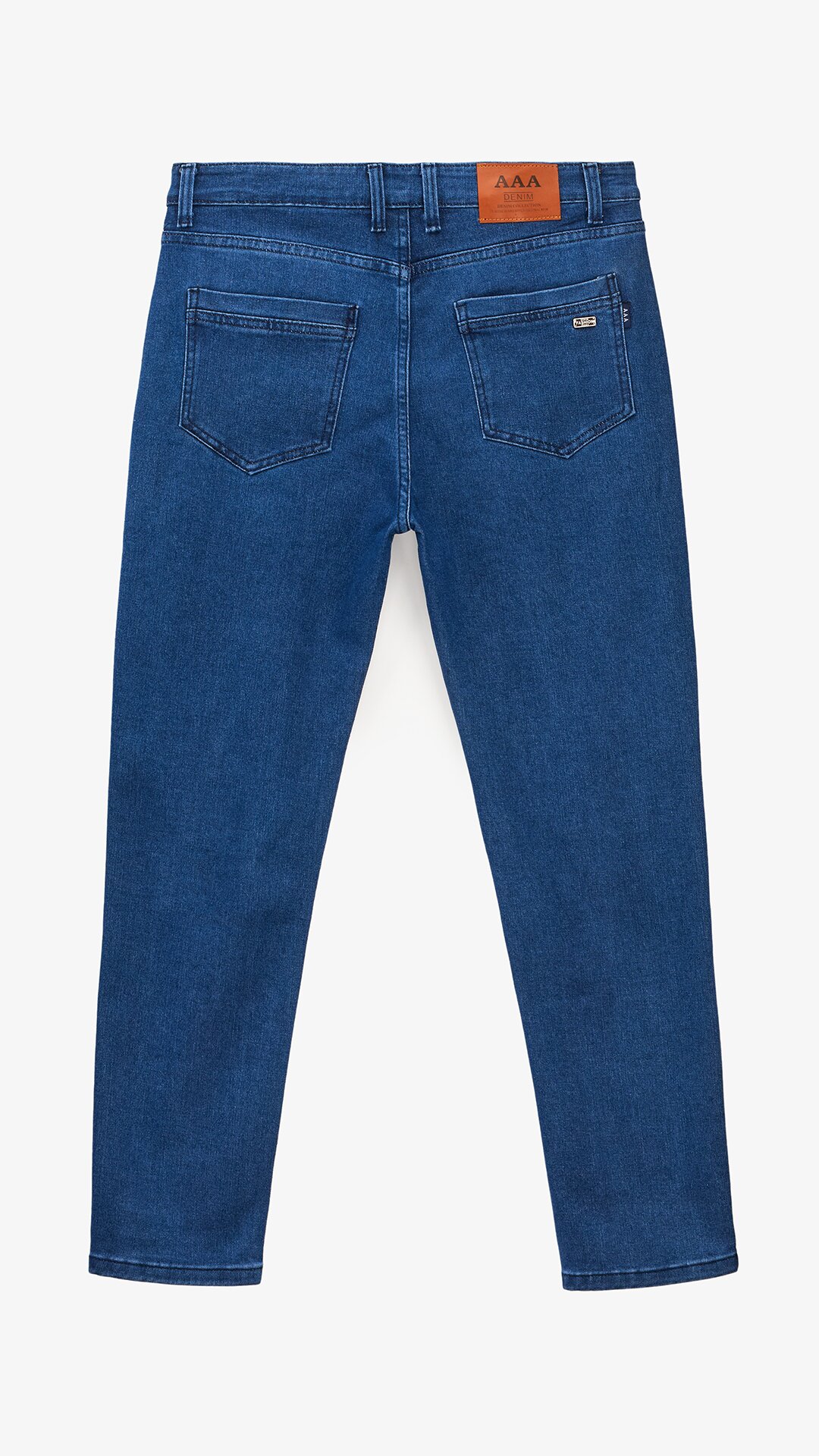 Купити Джинси Slim Fit однотонні чоловічі 902 29 Синій Артикул: 2000999453557 Фото повноекранне №10