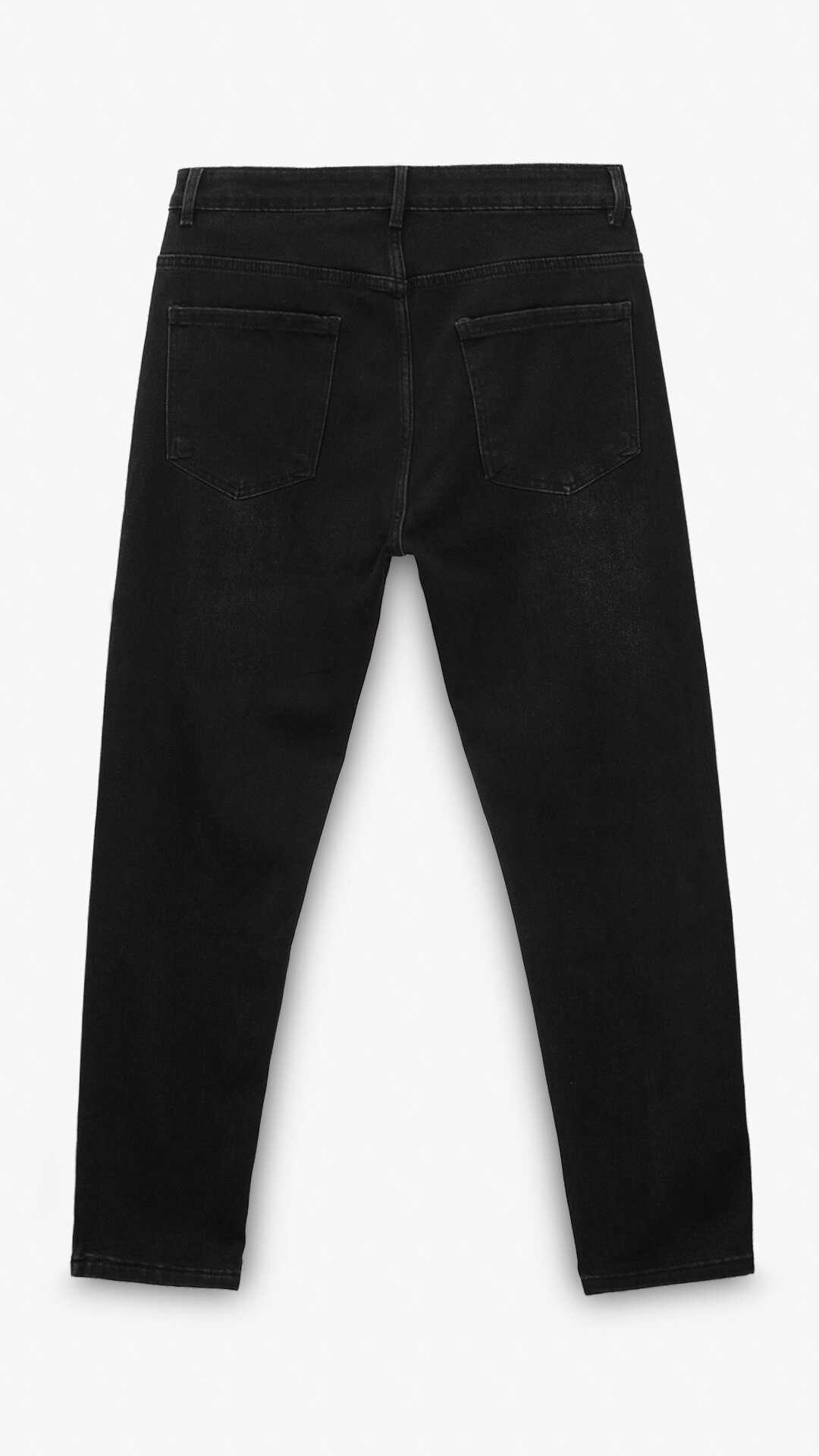 Купити Джинси Slim Fit однотонні чоловічі GENUA 2226 32 Чорний Артикул: 2000999385650 Фото повноекранне №9