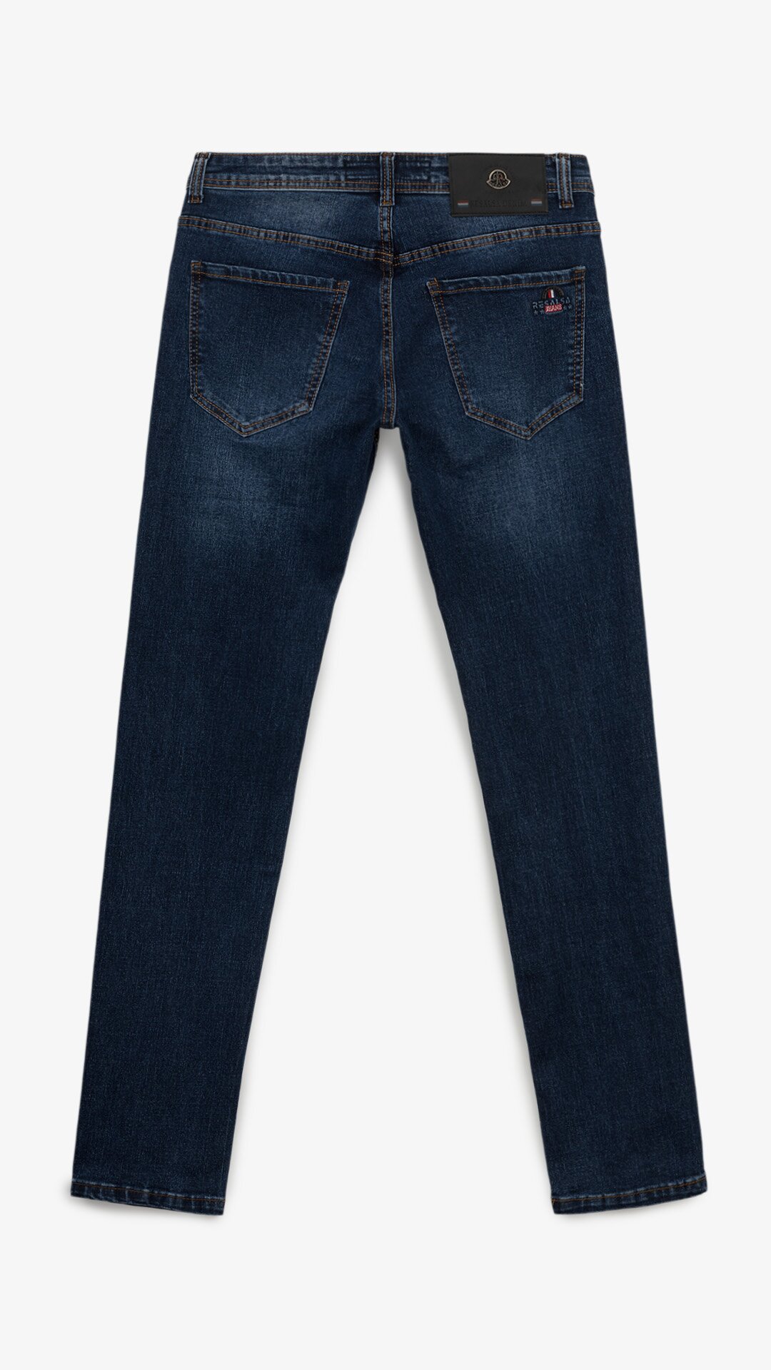 Джинсы Slim Fit однотонные мужские RB0095DT 28 Темно-синий  Фото №4
