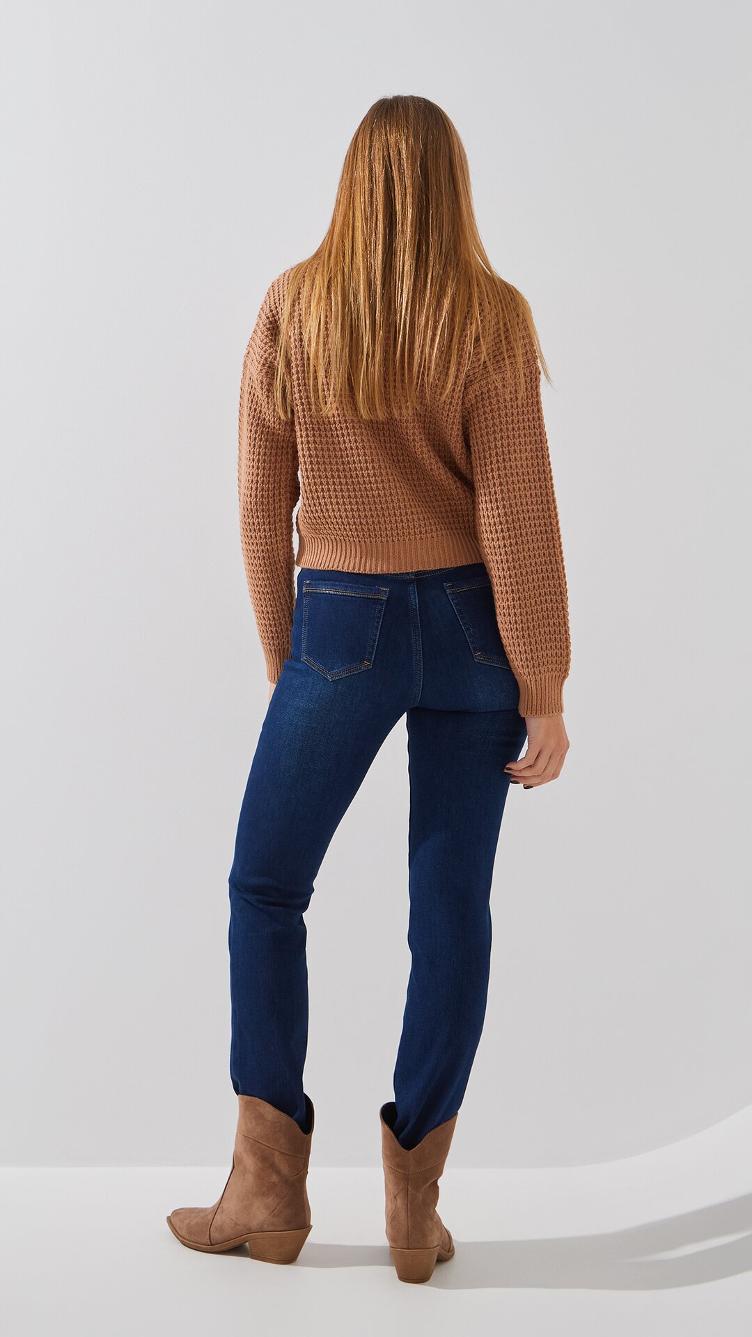 Купити Джинси Slim Fit жіночі Vindasion 4017 25 Синій Артикул: 2000999306082 Фото повноекранне №5