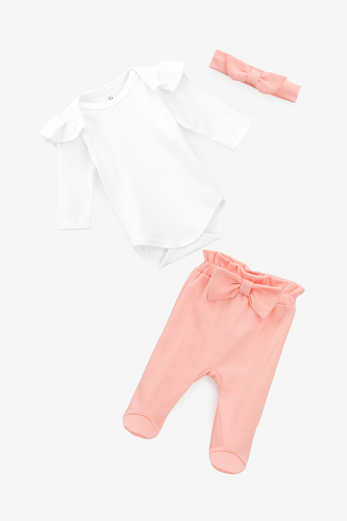 Костюм боди+штаны+повязка для девочки Baby Life 945 56 см Розовый  Фото №0