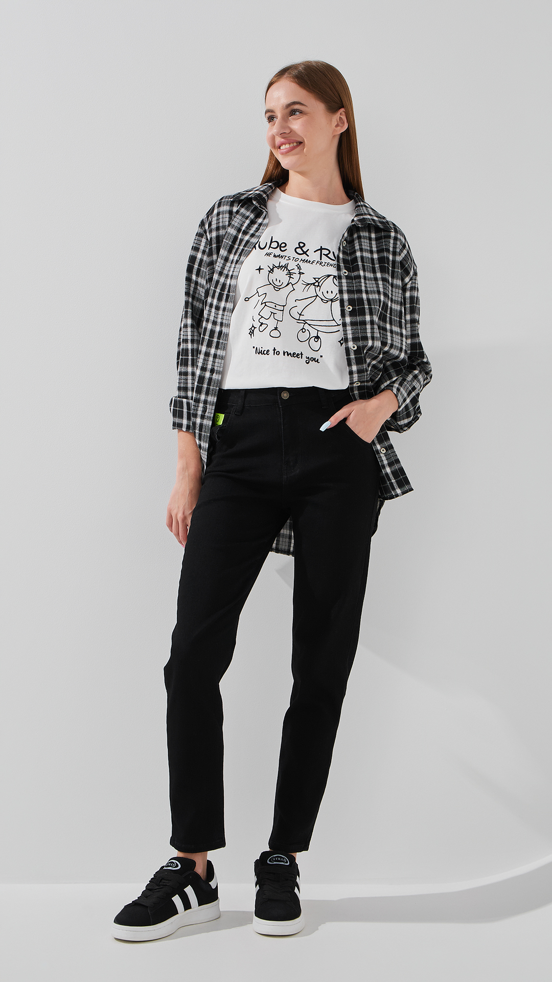Джинсы Mom Fit женские 3016 25 Черный  Фото №0